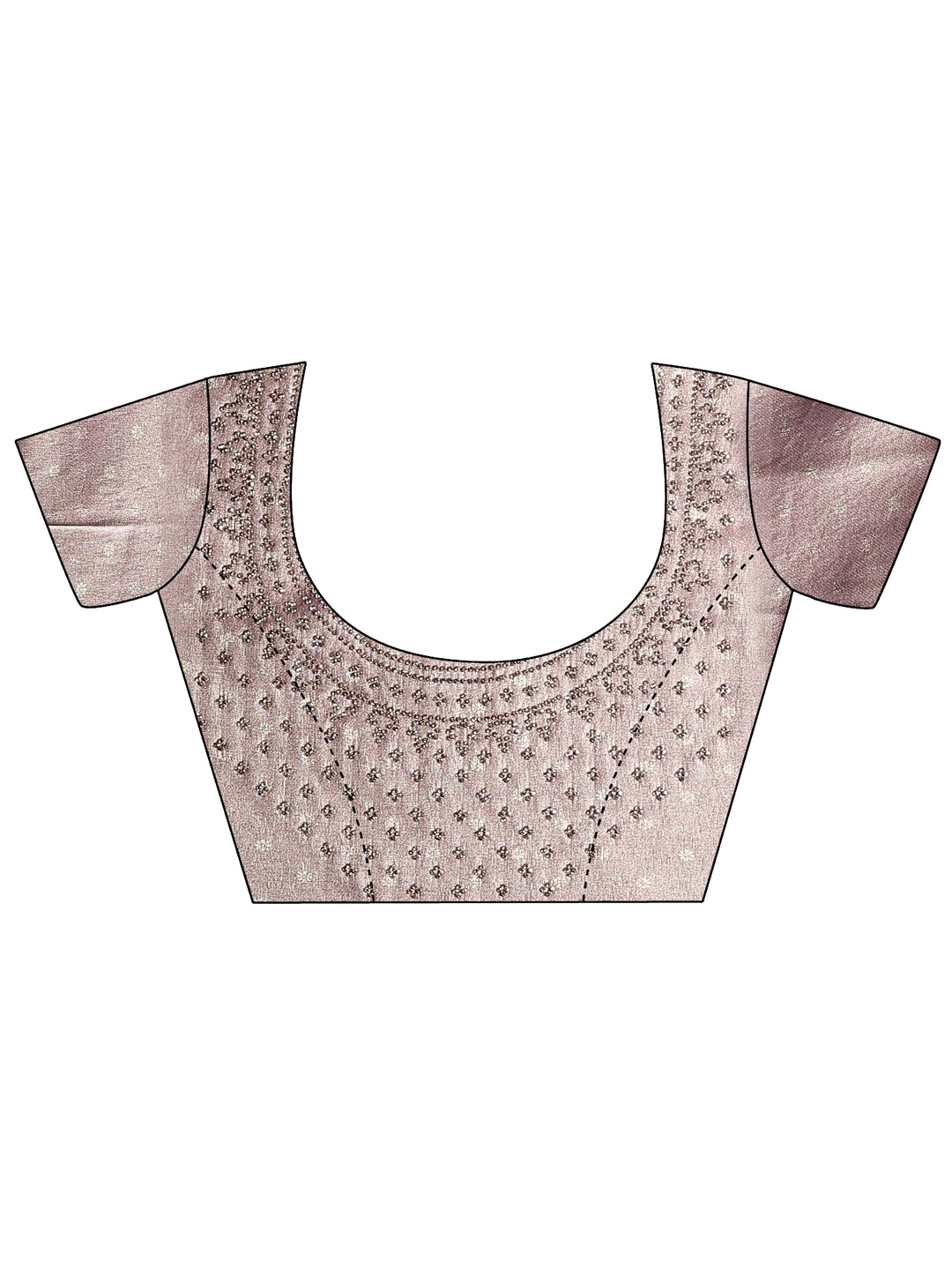  Lavender Woven Design Silk Blend Saree With Unstitched Blouse Piece 