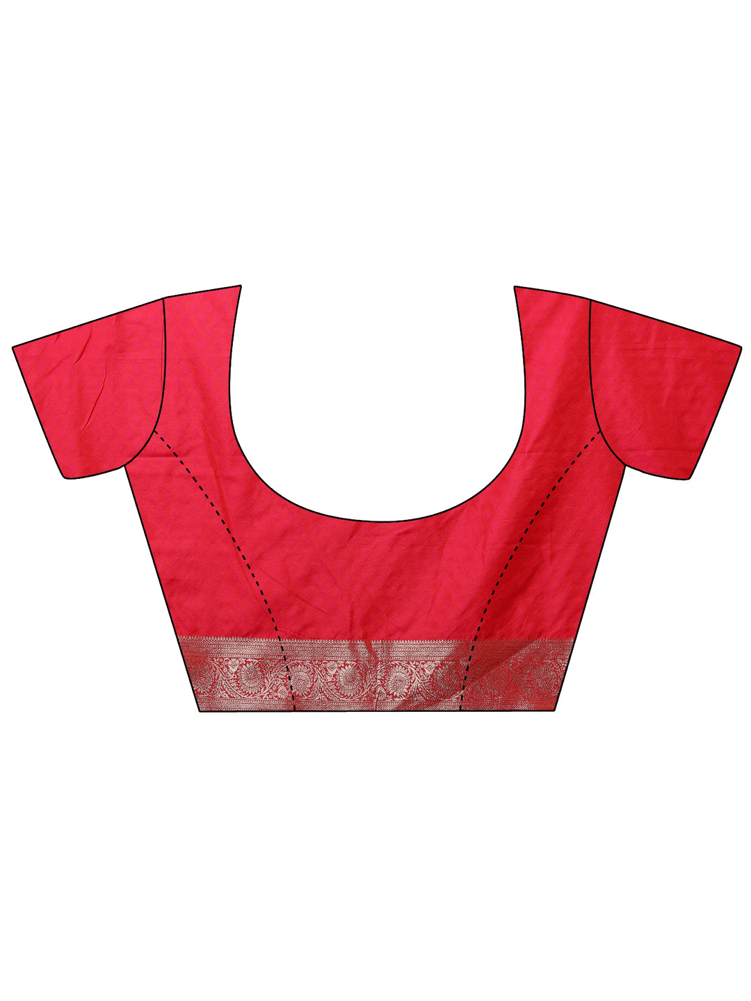  Pink Woven Design Silk Blend Saree With Unstitched Blouse Piece 