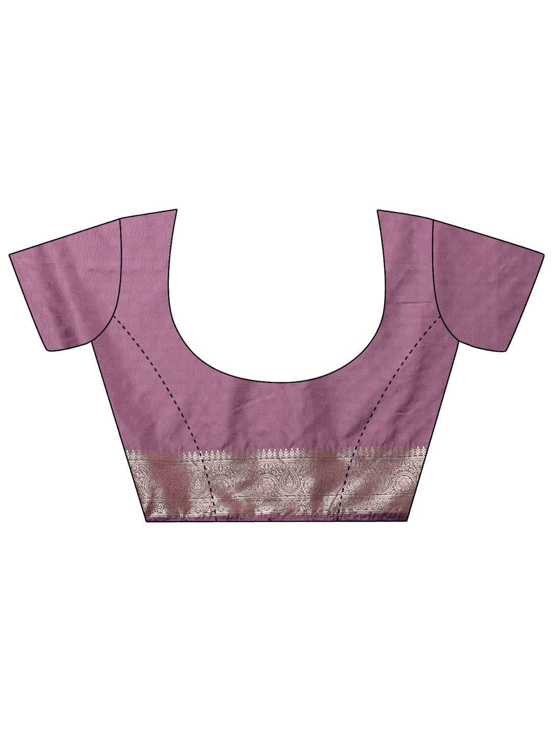  Lavender Woven Design Silk Blend Saree With Unstitched Blouse Piece 