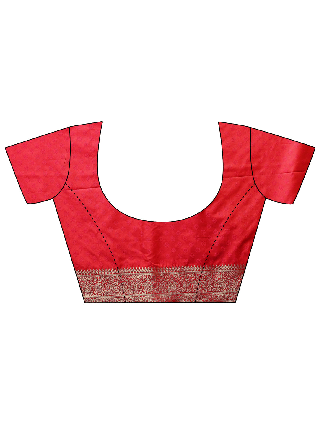  Red Woven Design Silk Blend Saree With Unstitched Blouse Piece 