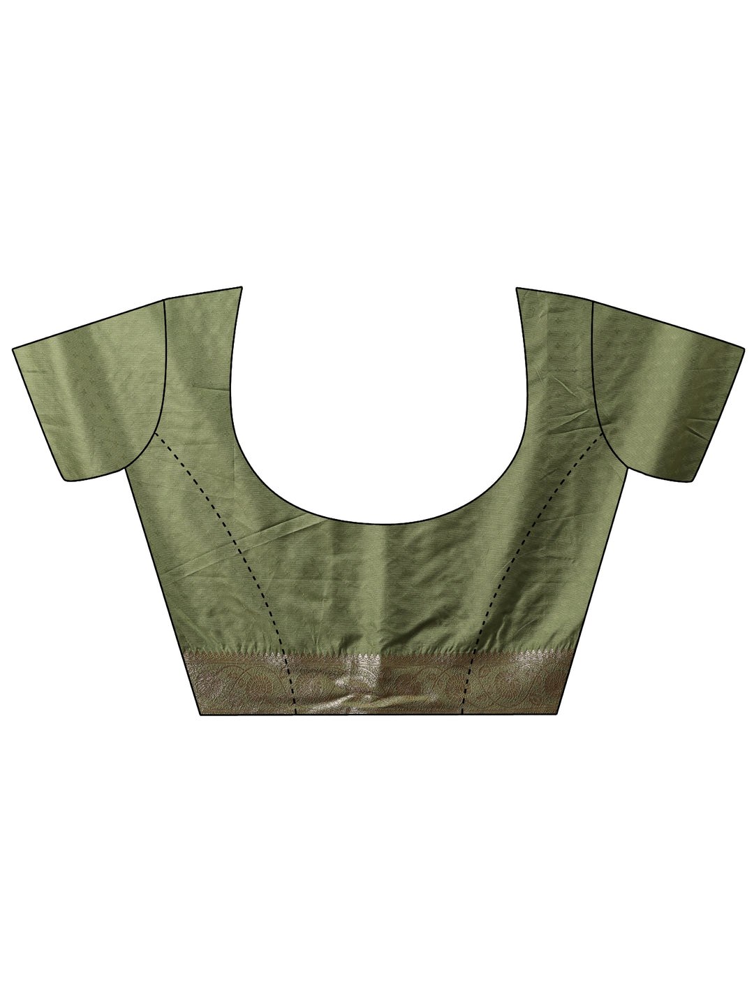  Green Woven Design Silk Blend Saree With Unstitched Blouse Piece 