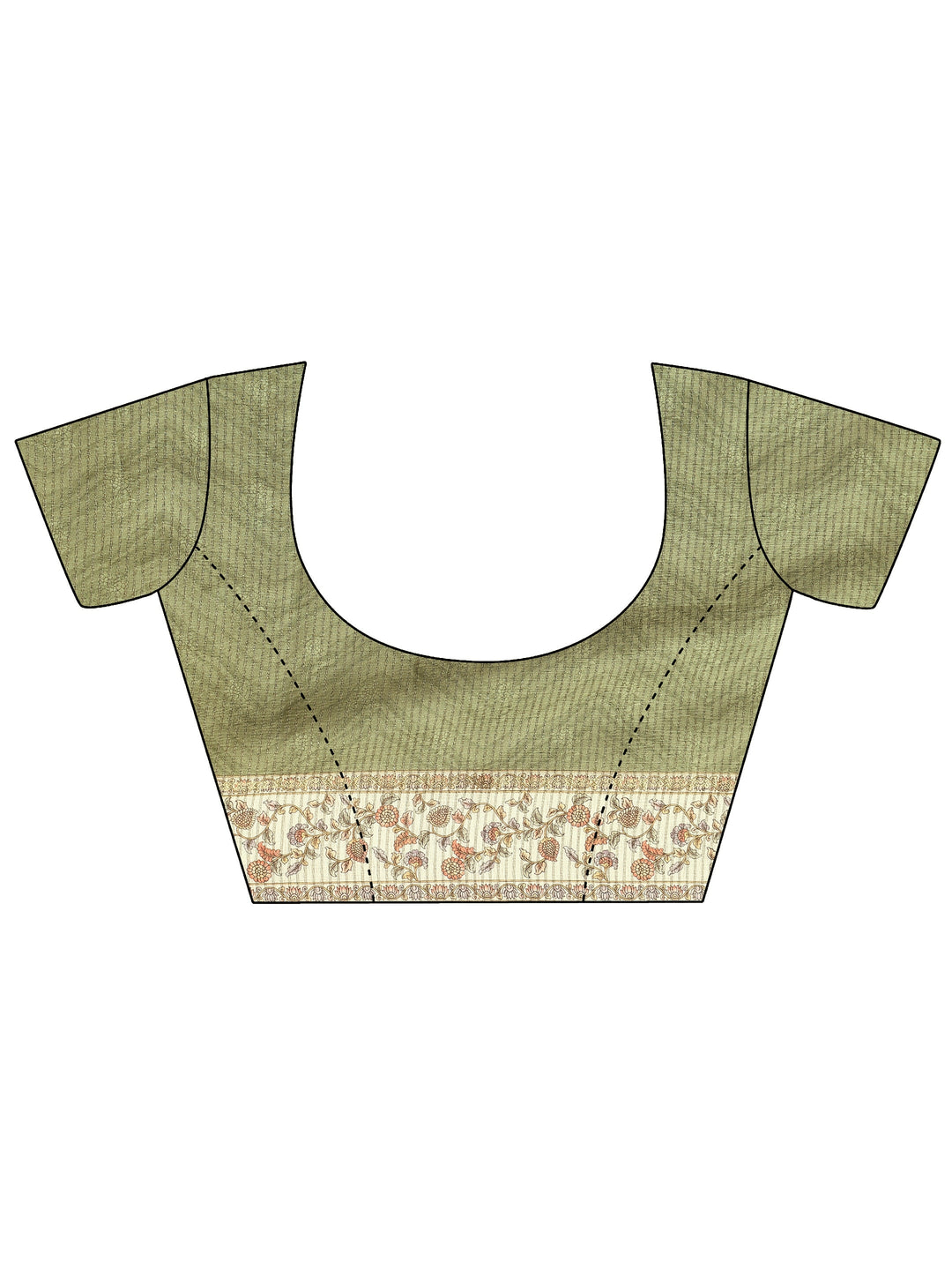  Green Leheriya Printed Silk Blend Saree With Unstitched Blouse Piece 