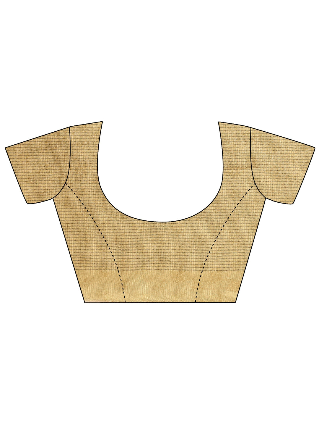  Gold Printed Silk Blend Saree With Unstitched Blouse Piece 