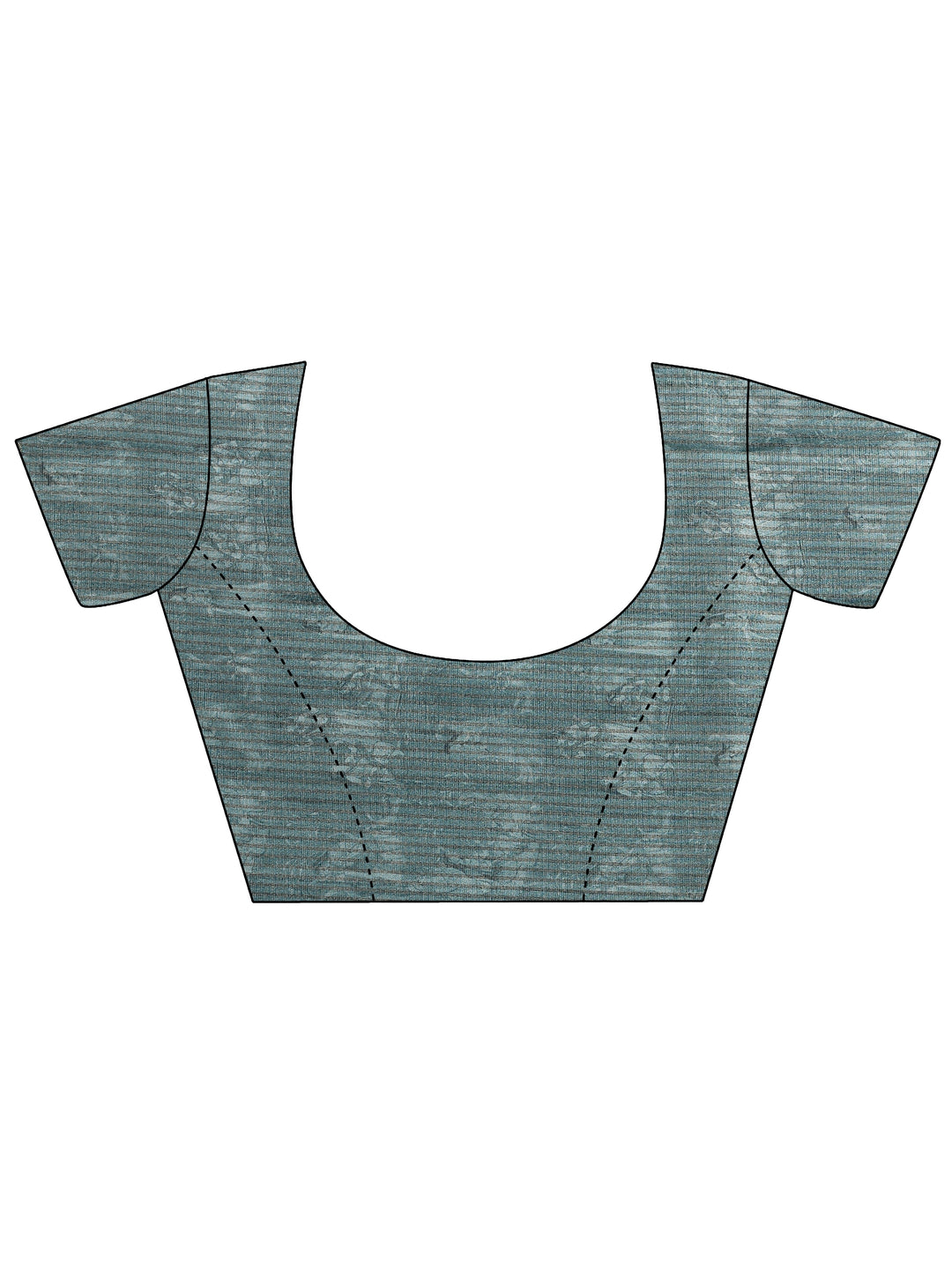  Green Printed Silk Blend Saree With Unstitched Blouse Piece 