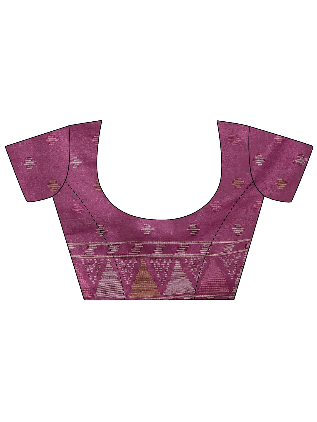  Pink Woven Design Silk Blend Saree With Unstitched Blouse Piece 