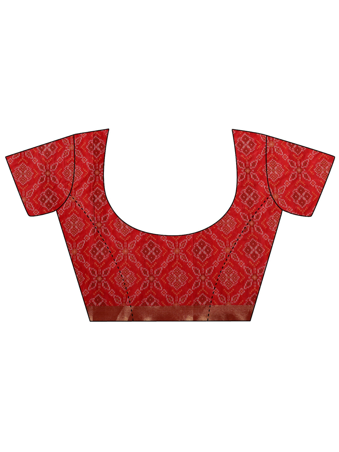  Red Woven Design Banarsi Silk Blend Saree With Unstitched Blouse Piece 