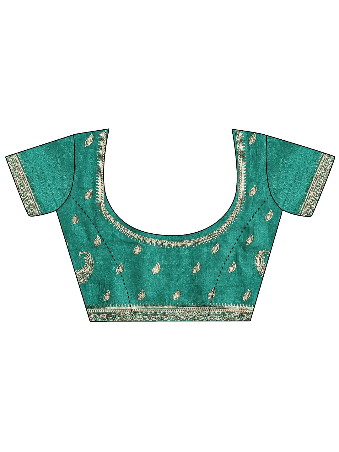  Green Solid Georgette Saree With Unstitched Blouse Piece 