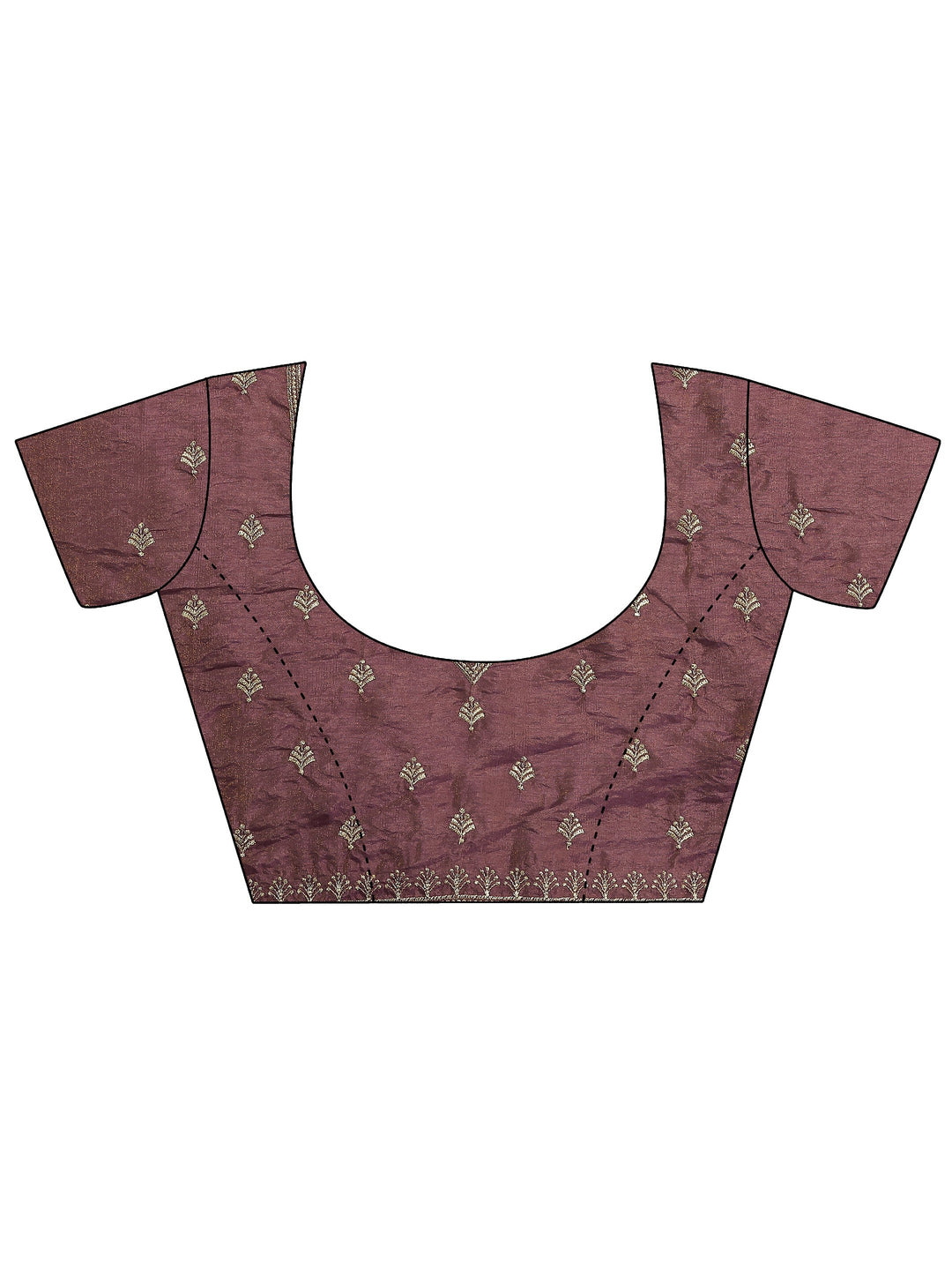  Purple Embellished Silk Blend Saree With Unstitched Blouse Piece 