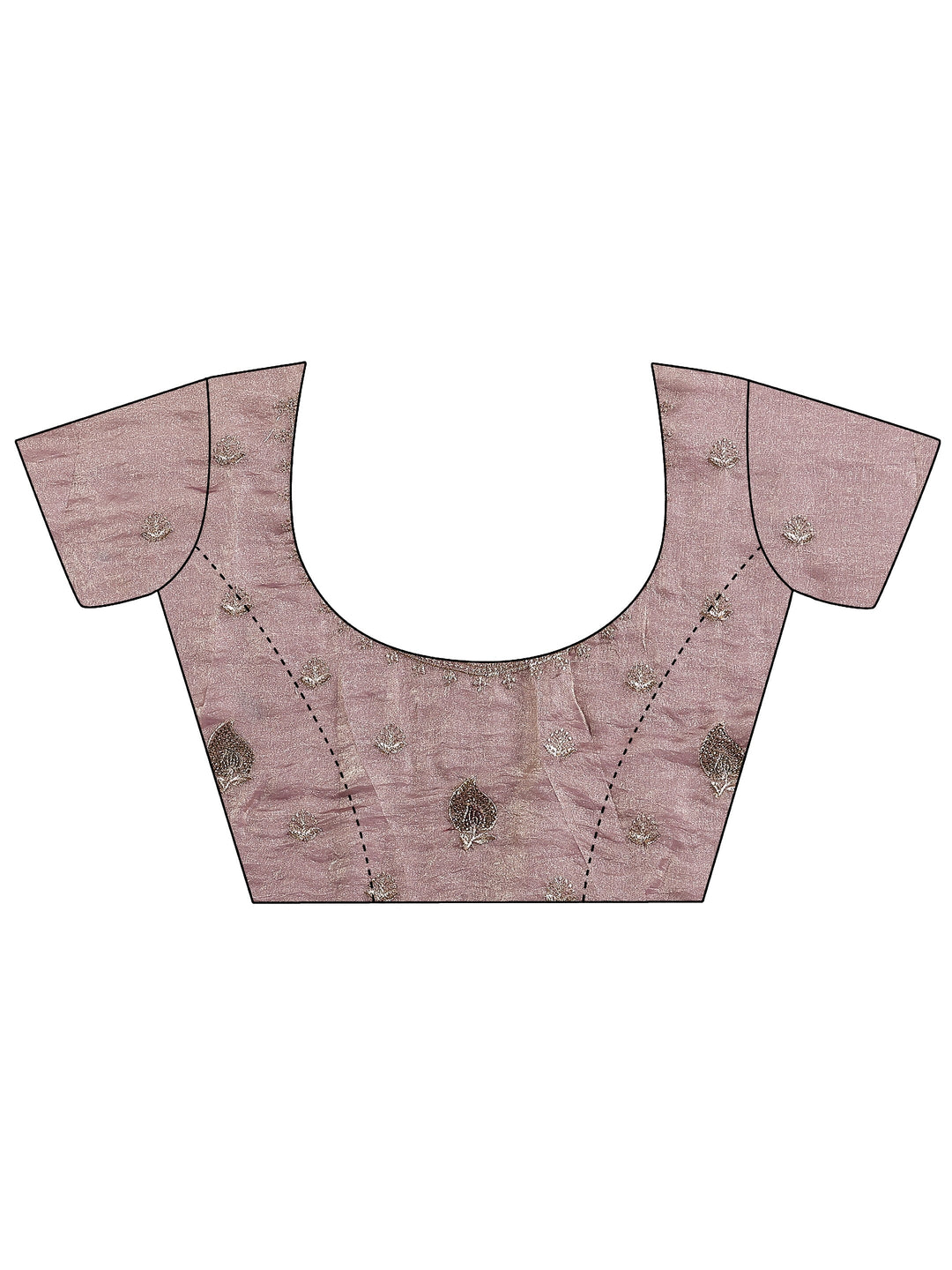  Lavender Solid Silk Blend Saree With Unstitched Blouse Piece 