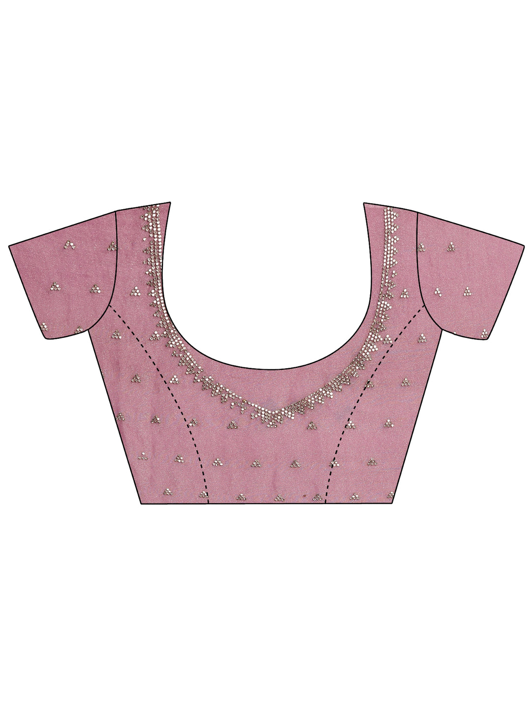  Purple Embellished Silk Blend Saree With Unstitched Blouse Piece 