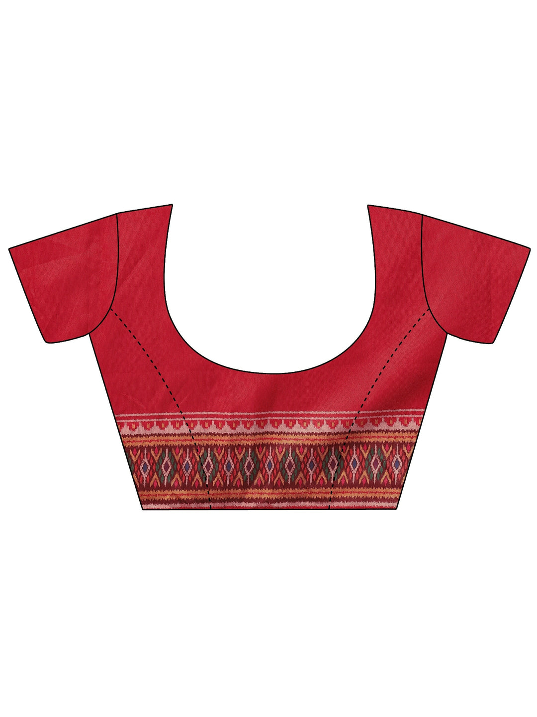  Purple Printed Silk Blend Saree With Unstitched Blouse Piece 