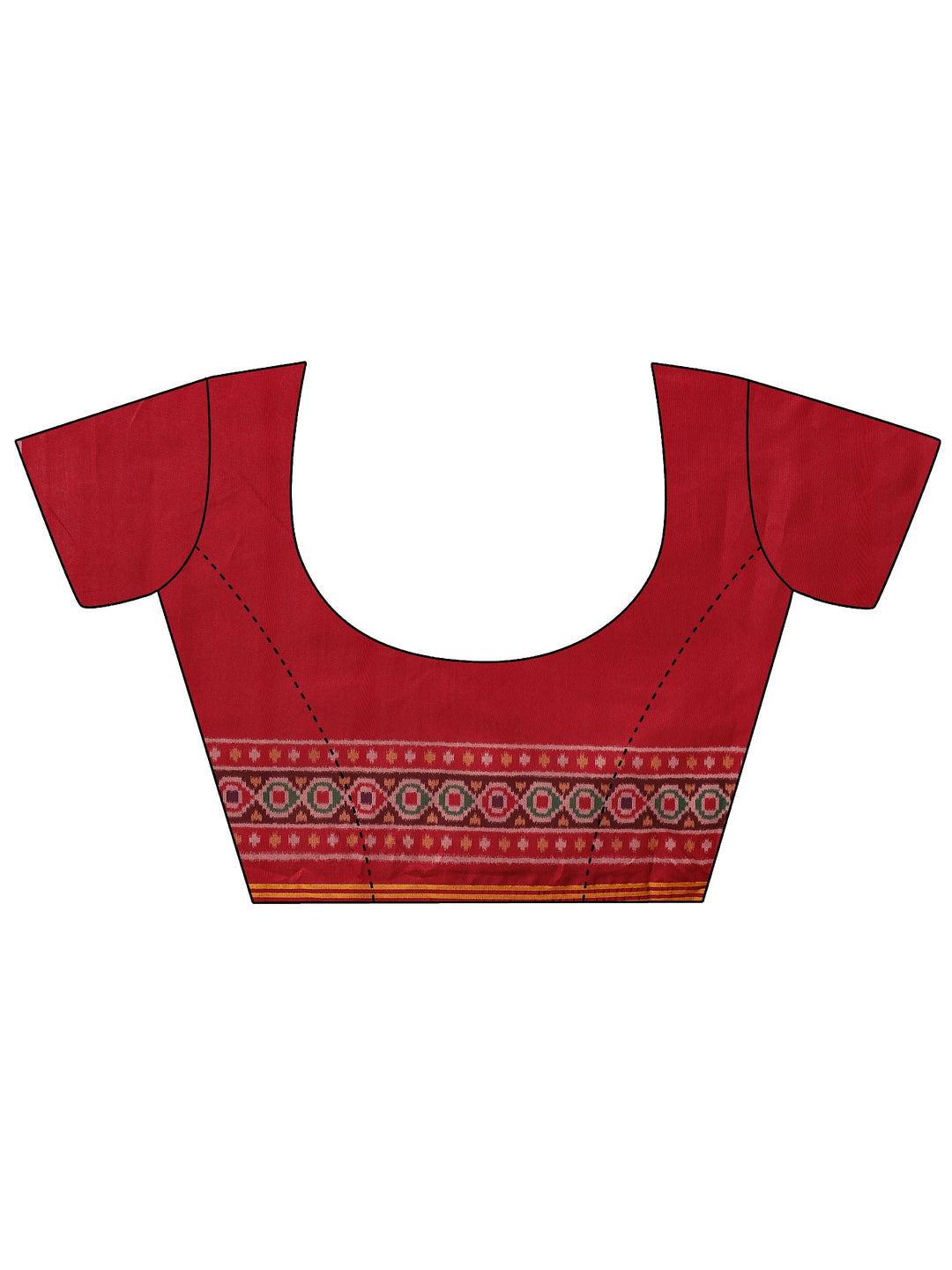  Blue Printed Silk Blend Saree With Unstitched Blouse Piece 