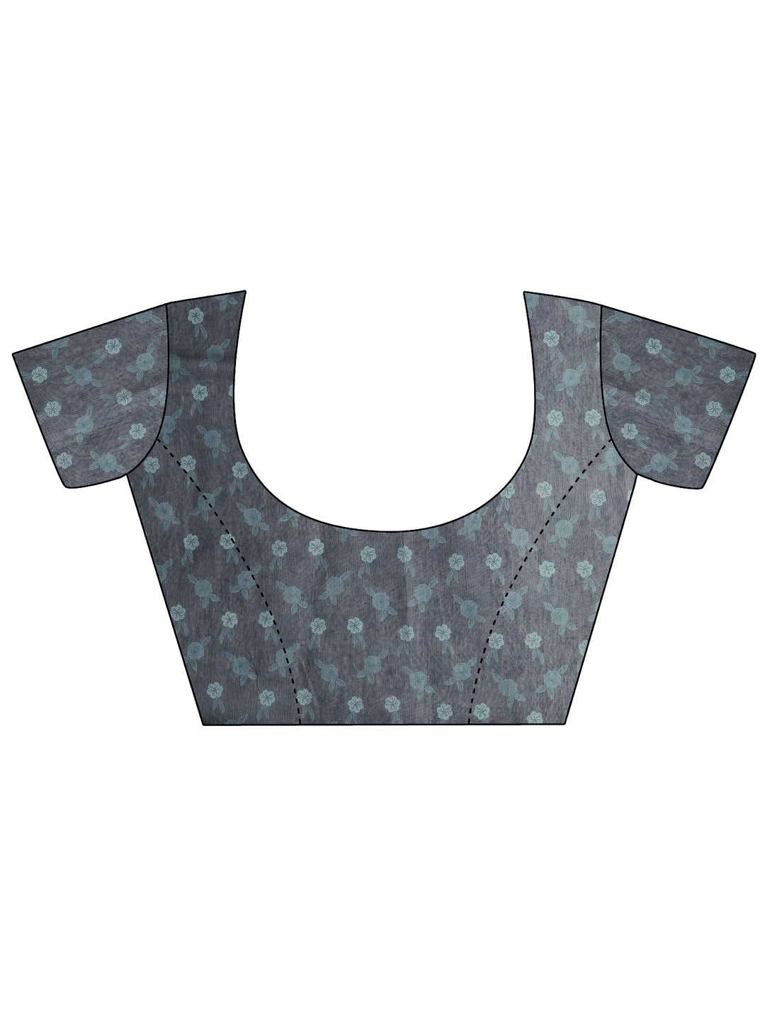  Purple Printed Silk Blend Sarees With Unstitched Blouse Piece 