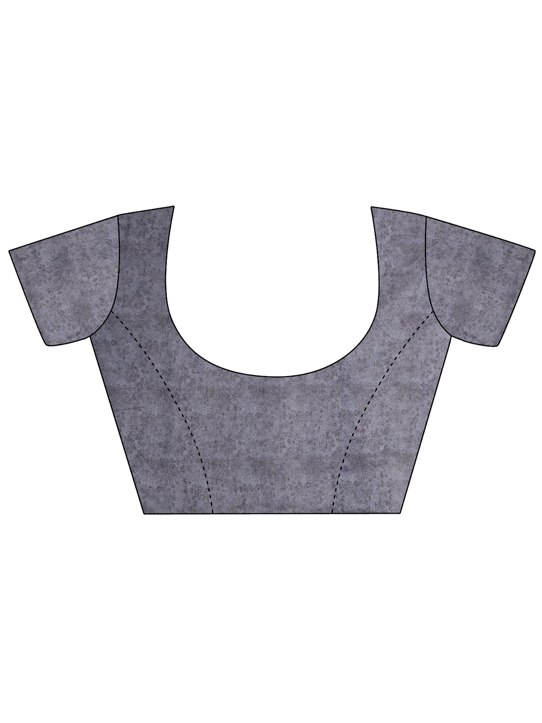  Blue Printed Silk Blend Saree With Unstitched Blouse Piece 