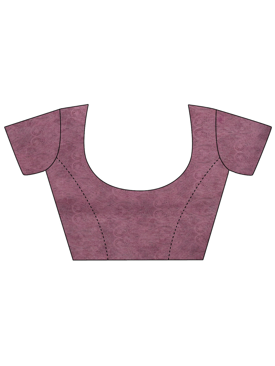  Multi Paisley Printed Silk Blend Saree With Unstitched Blouse Piece 