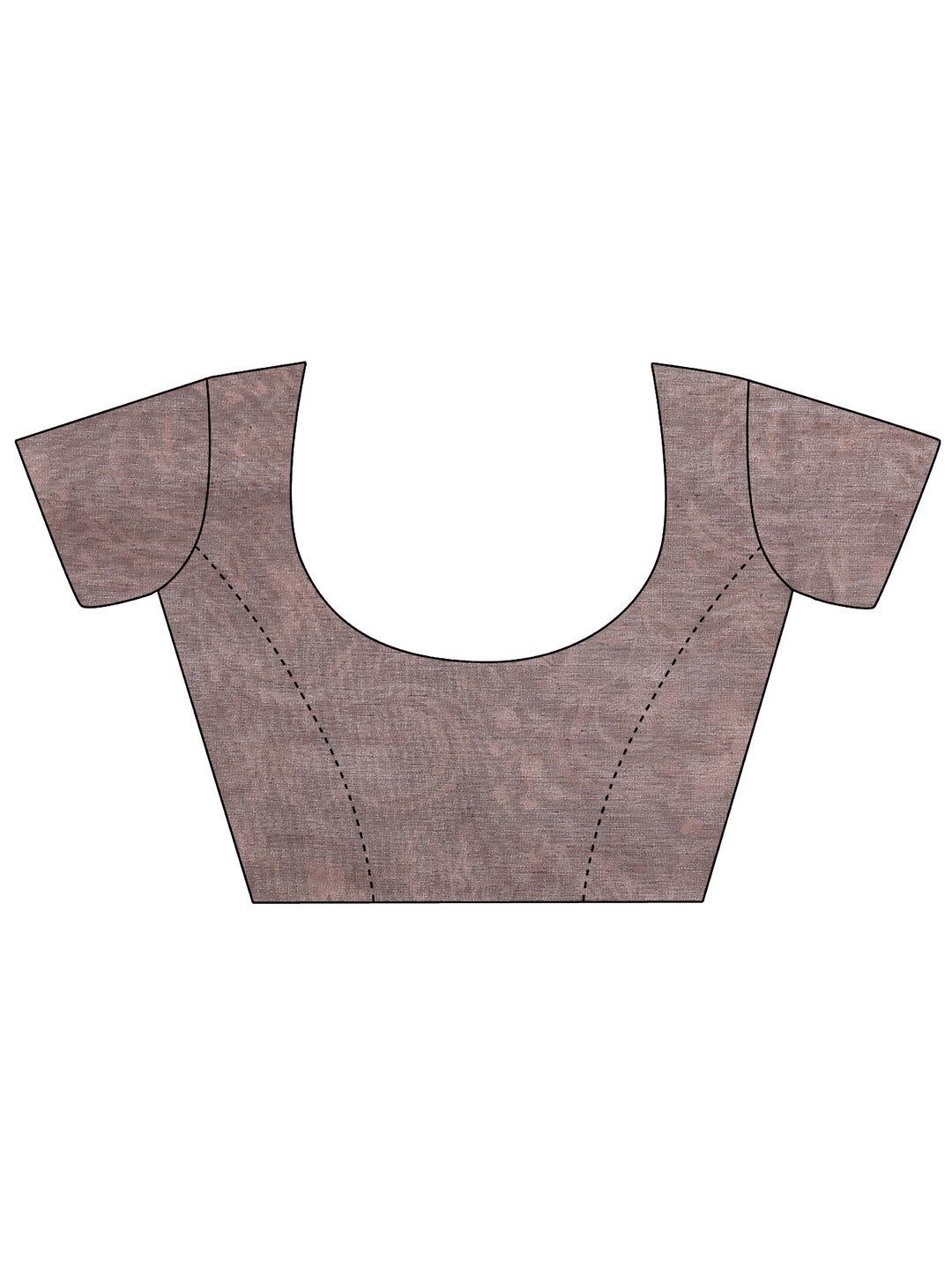  Beige Printed Silk Blend Saree With Unstitched Blouse Piece 