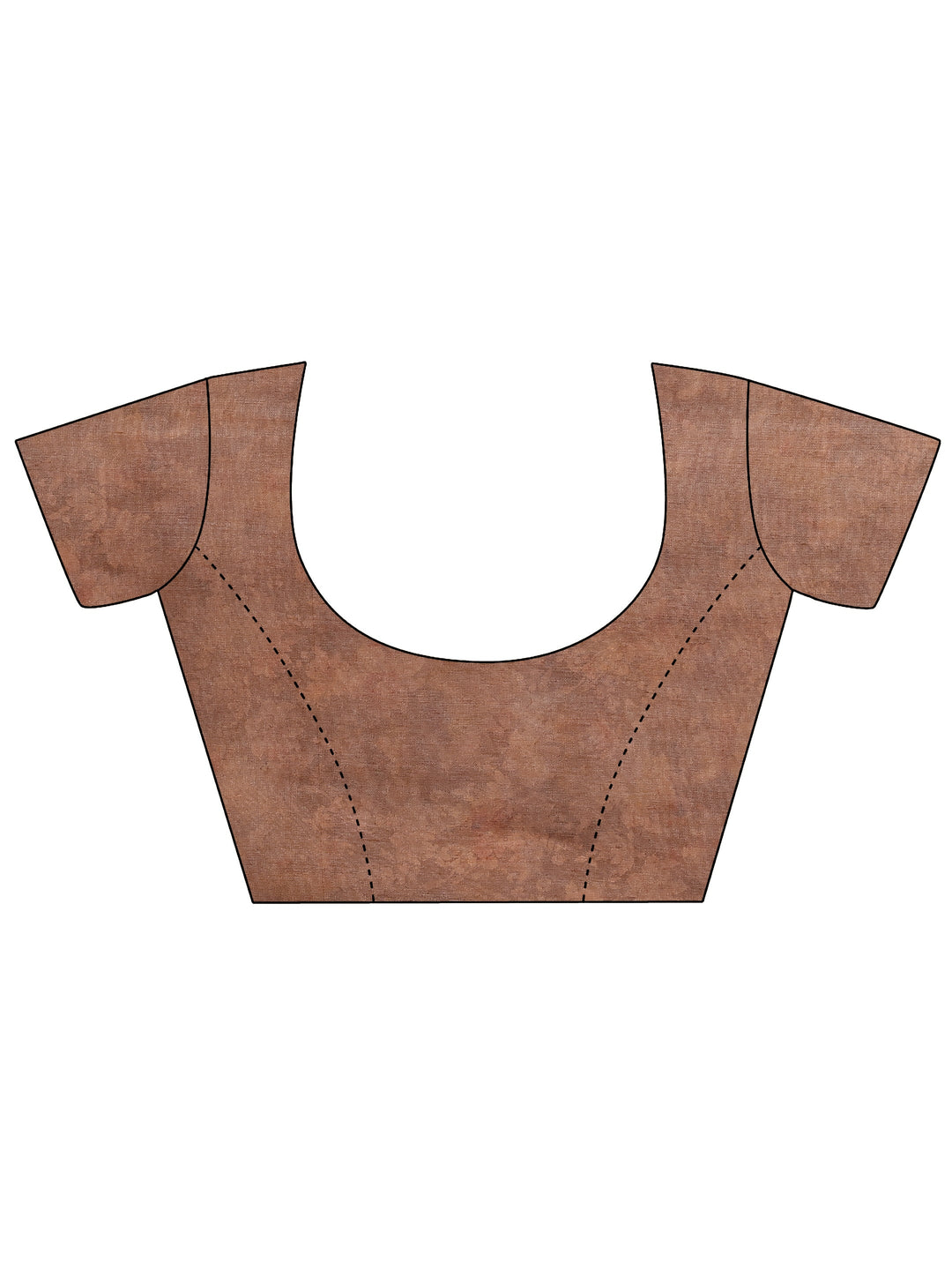  Orange Printed Silk Blend Saree With Unstitched Blouse Piece 