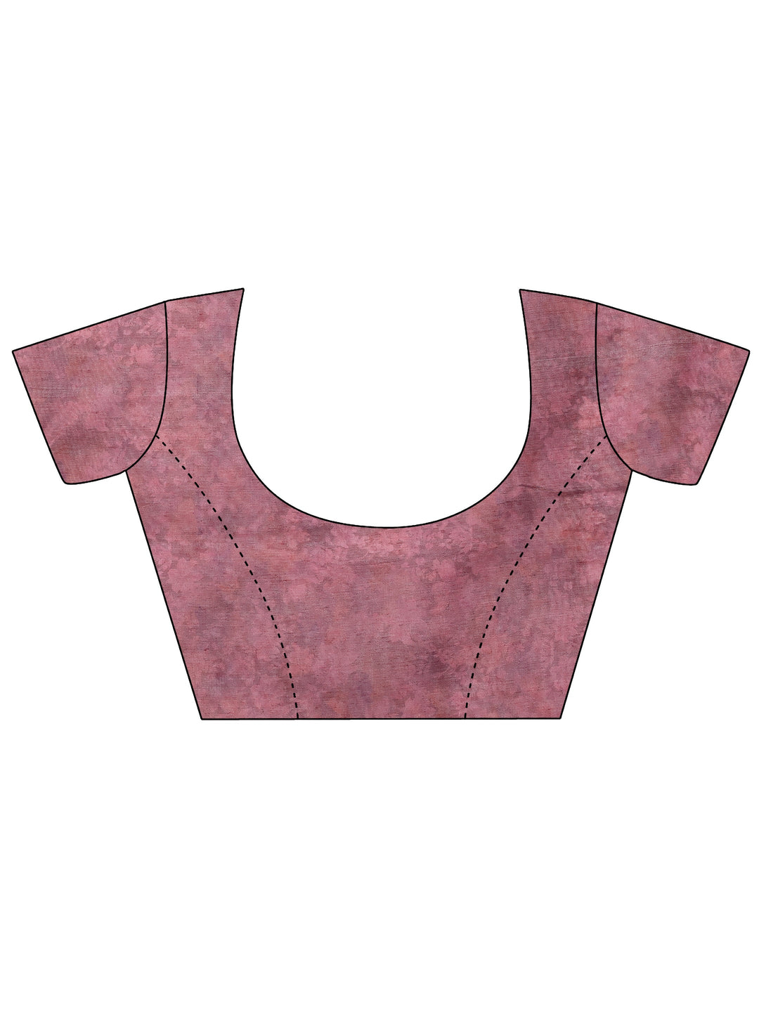  Purple Printed Silk Blend Saree With Unstitched Blouse Piece 