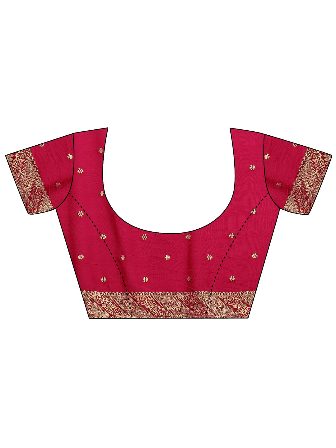  Pink Woven Design Banarsi Silk Blend Saree With Unstitched Blouse Piece 