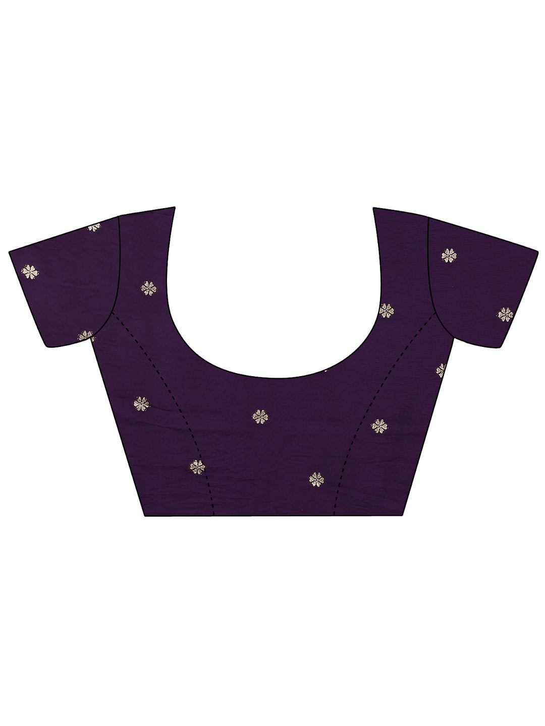  Purple Woven Design Banarsi Silk Blend Saree With Unstitched Blouse Piece 