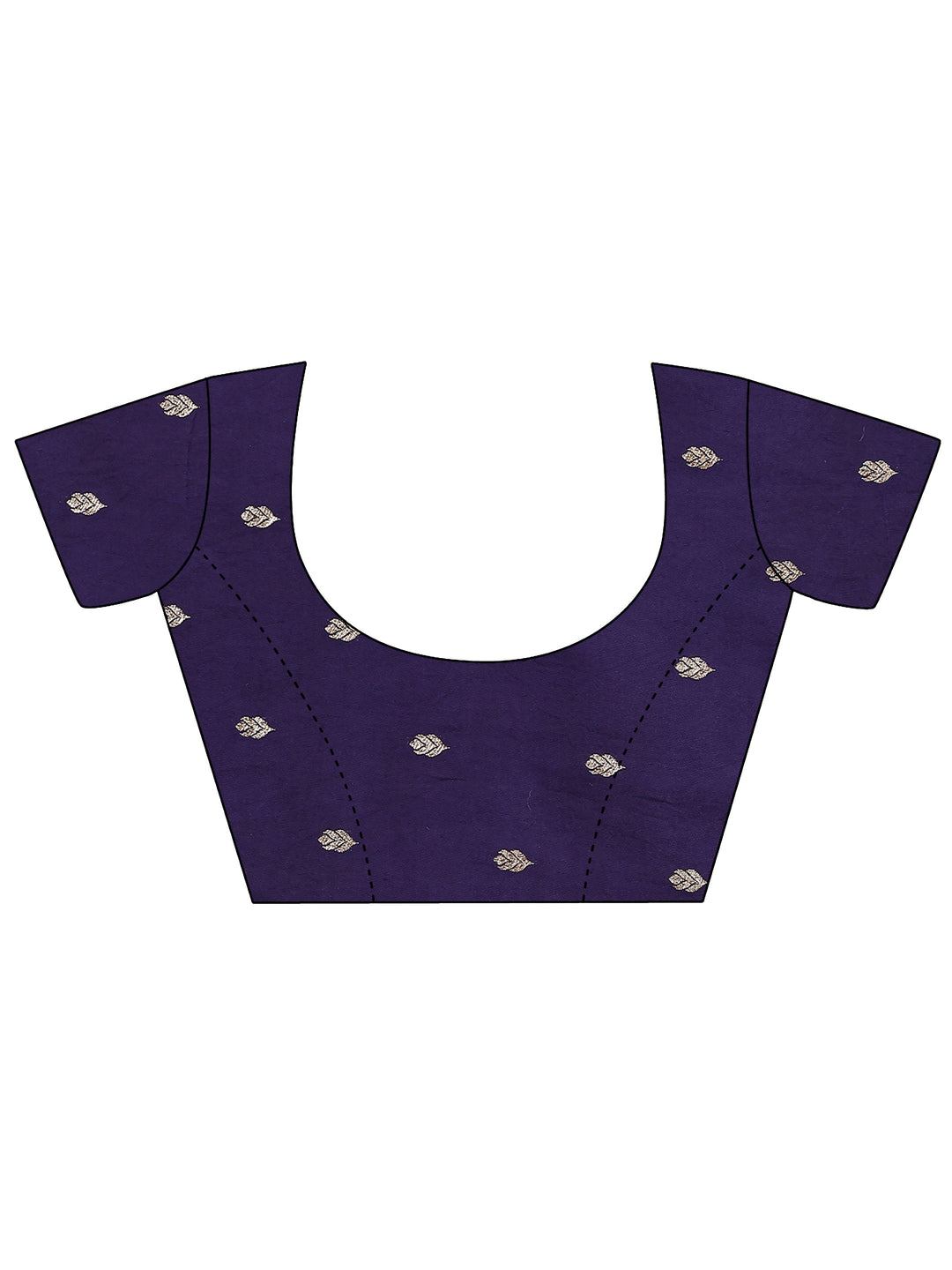  Purple Woven Design Banarsi Silk Blend Saree With Unstitched Blouse Piece 