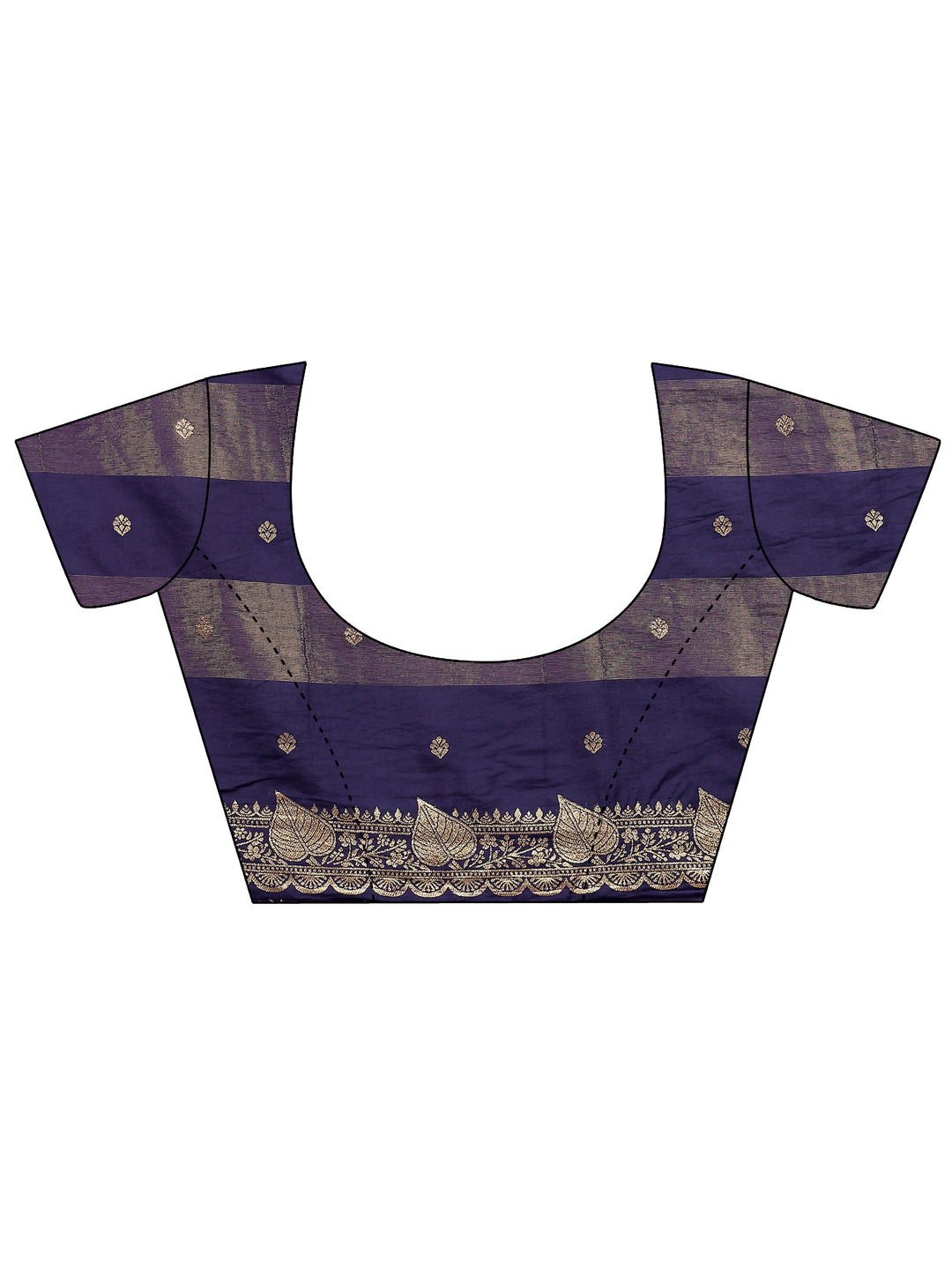  Purple Woven Design Banarsi Silk Blend Saree With Unstitched Blouse Piece 