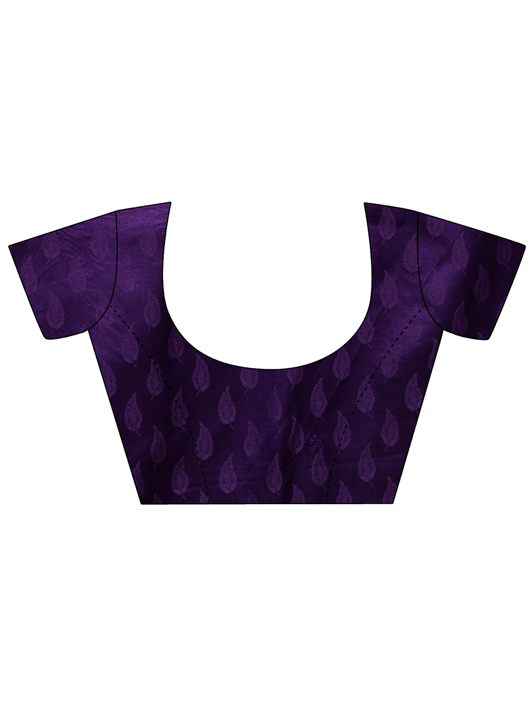  Purple Woven Design Silk Blend Sarees With Unstitched Blouse Piece 