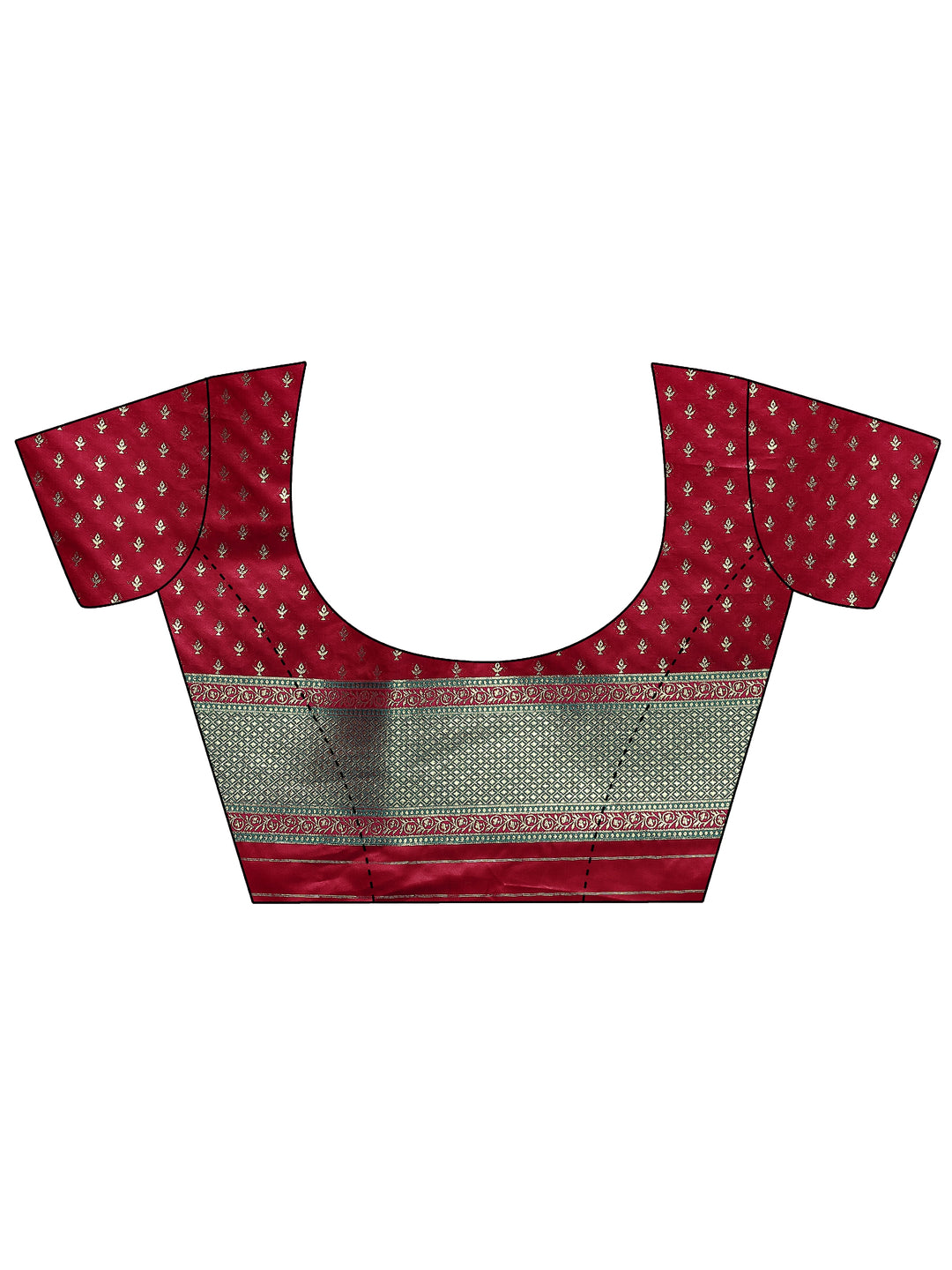  Pink Woven Design Silk Blend Sarees With Unstitched Blouse Piece 