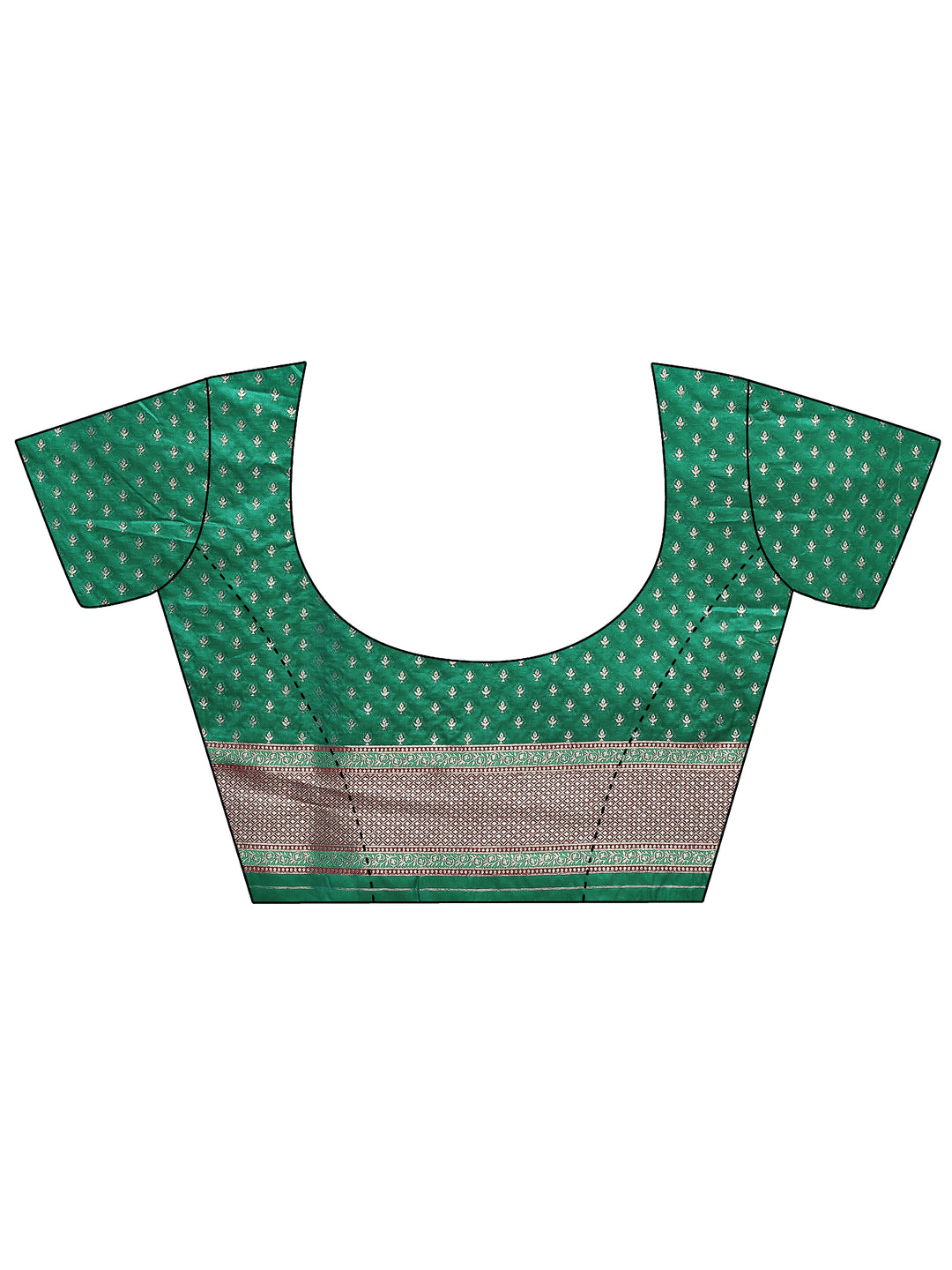  Green Woven Design Silk Blend Sarees With Unstitched Blouse Piece 