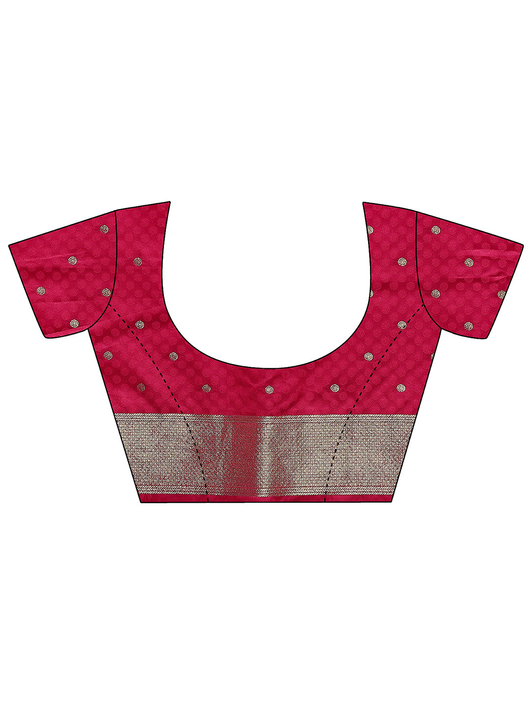  Pink Woven Design Silk Blend Sarees With Unstitched Blouse Piece 