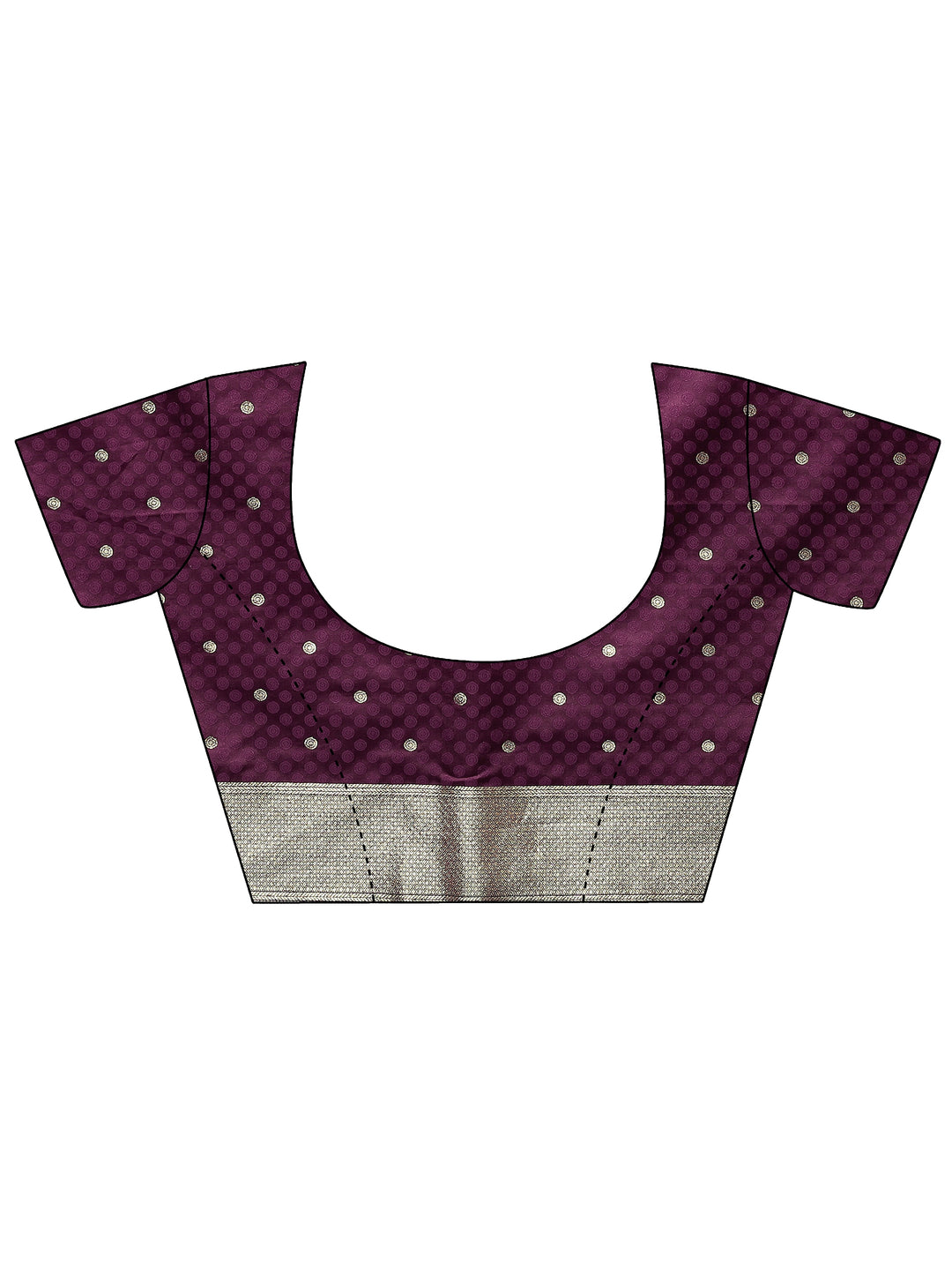  Burgundy Woven Design Silk Blend Sarees With Unstitched Blouse Piece 