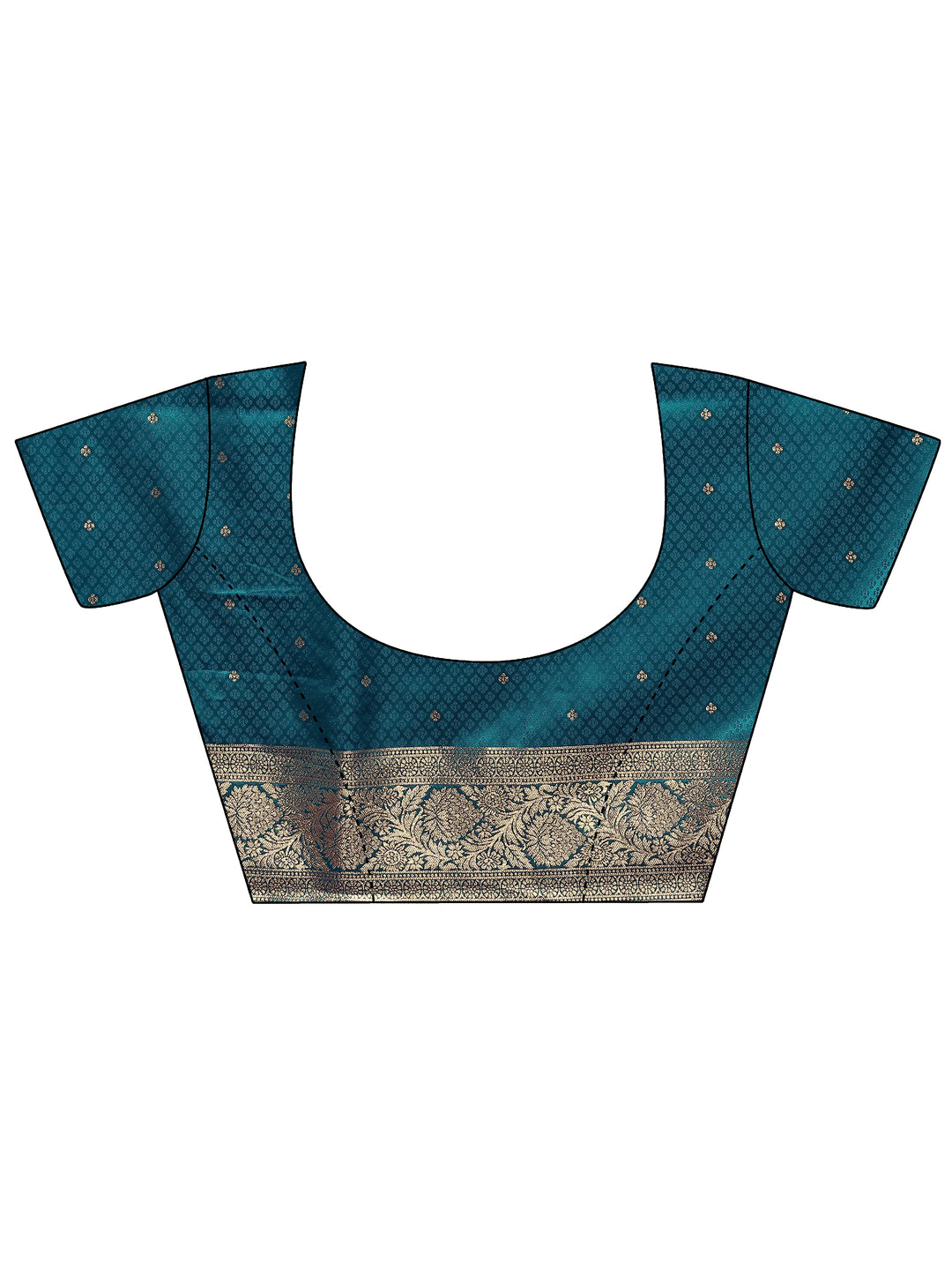  Blue Woven Design Silk Blend Sarees With Unstitched Blouse Piece 