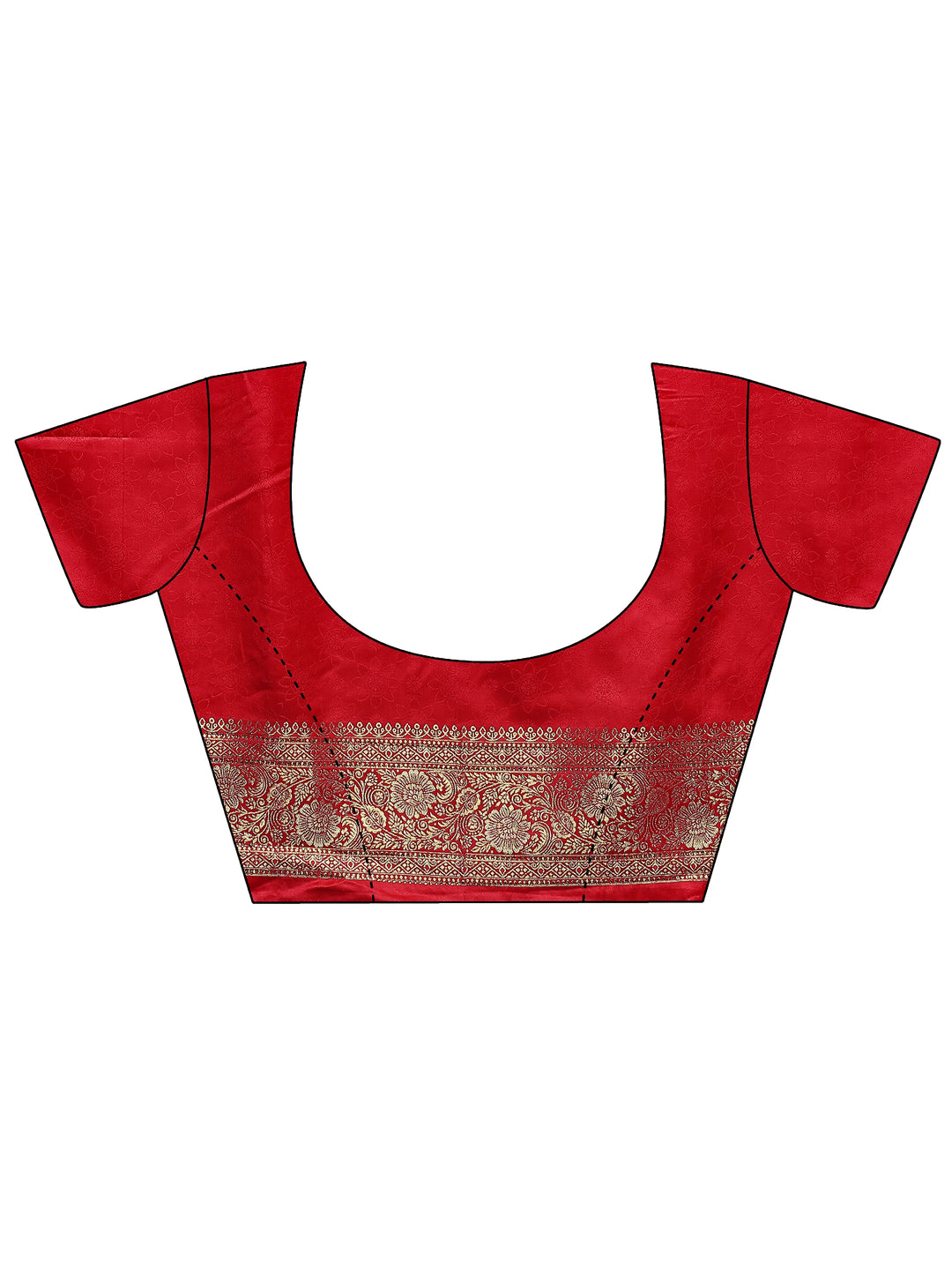  Red Woven Design Silk Blend Sarees With Unstitched Blouse Piece 