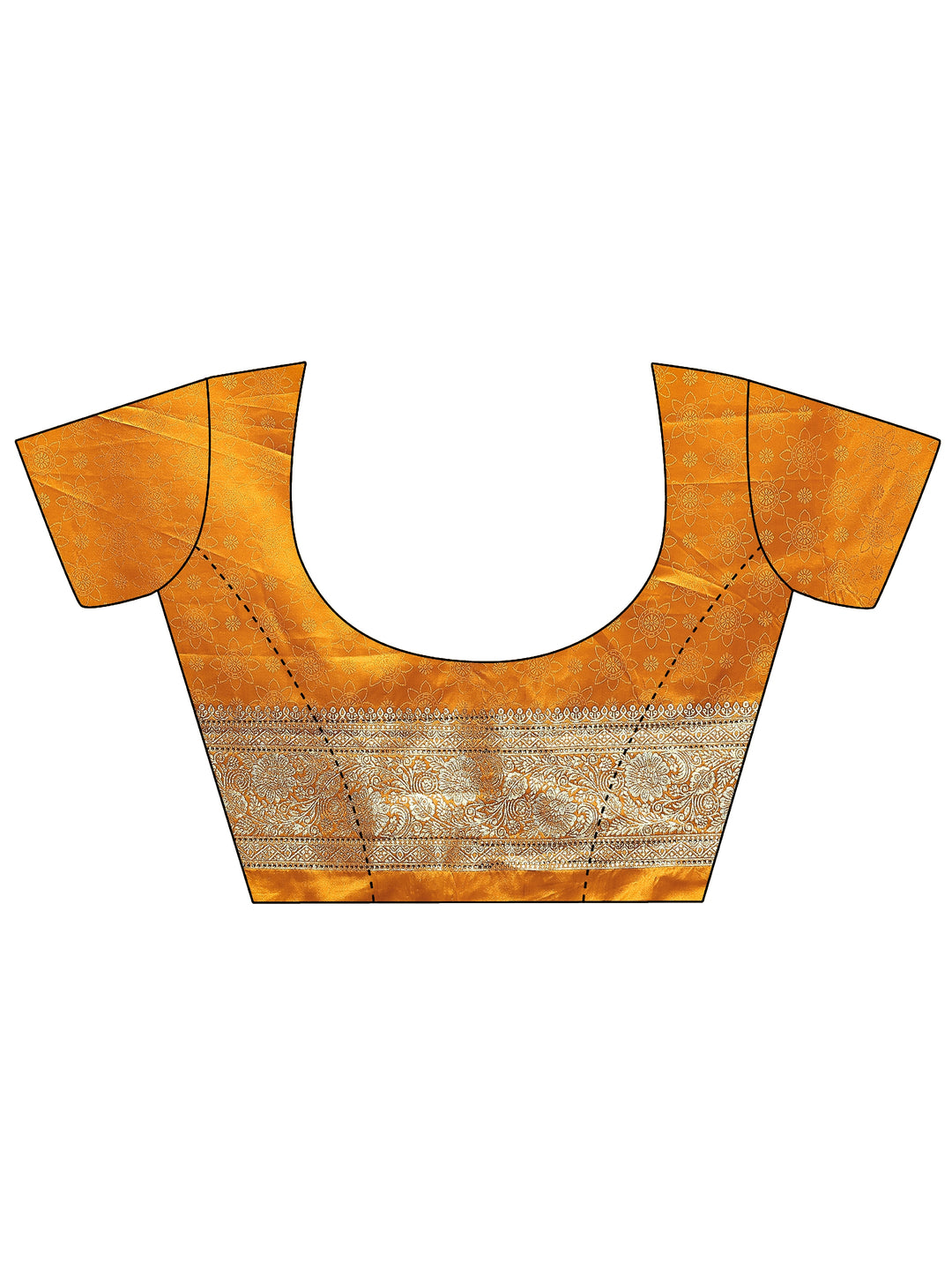  Mustard Woven Design Silk Blend Sarees With Unstitched Blouse Piece 