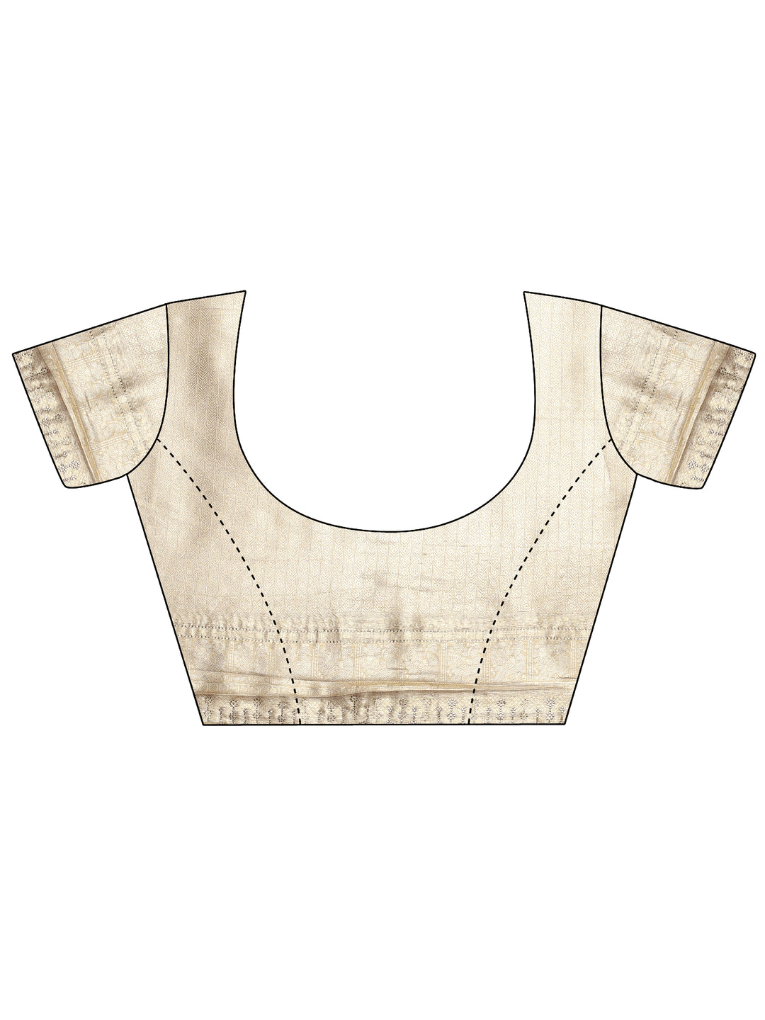  Gold Woven Design Silk Blend Sarees With Unstitched Blouse Piece 