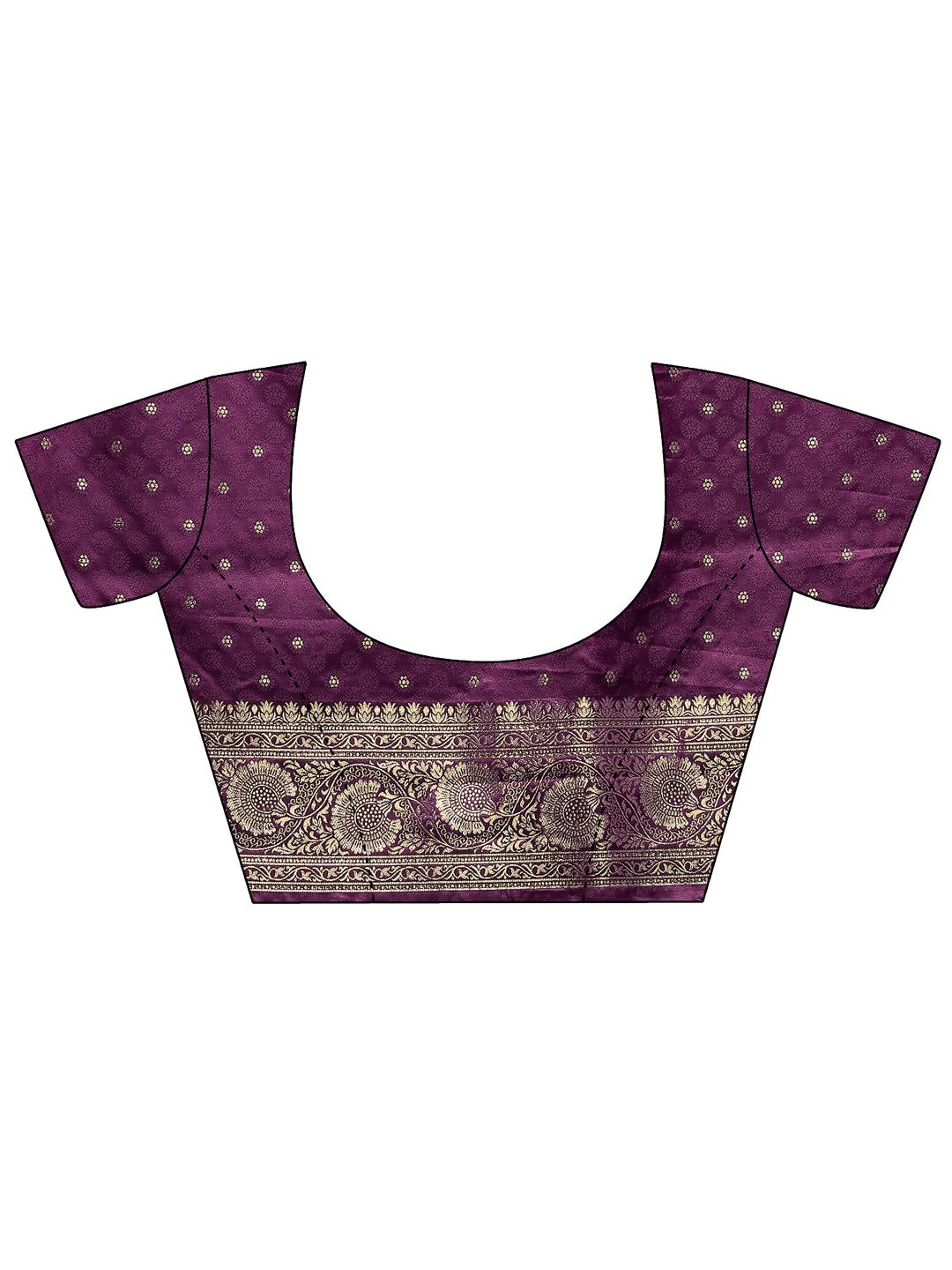  Burgundy Woven Design Silk Blend Sarees With Unstitched Blouse Piece 