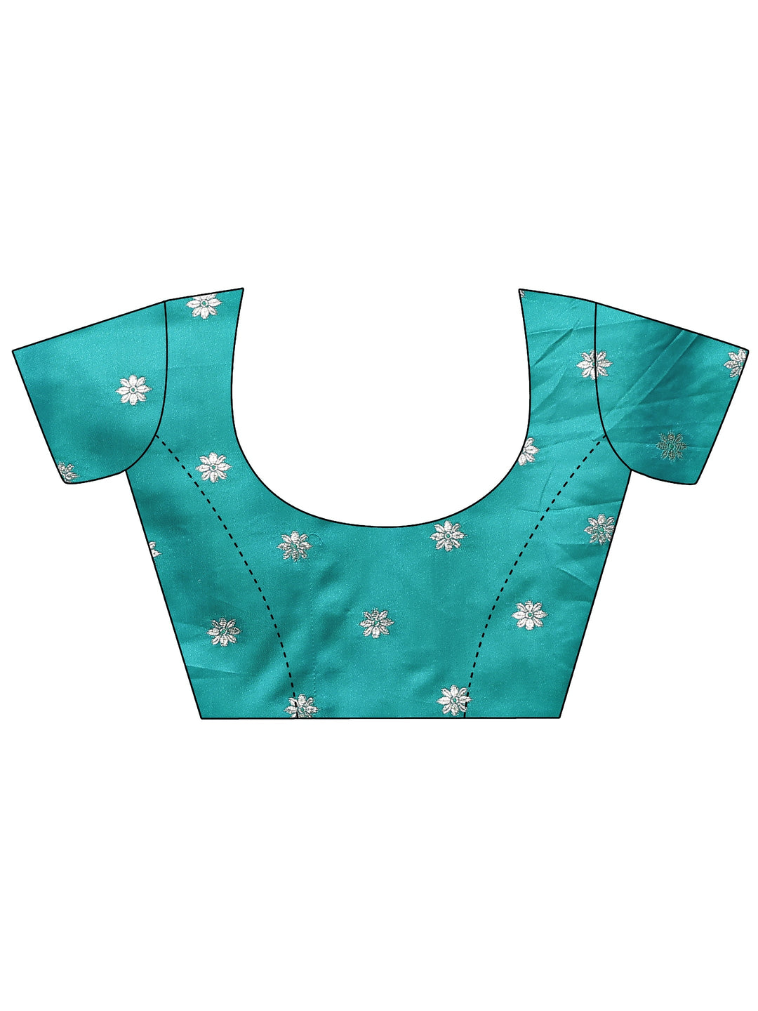  Green Woven Design Silk Blend Sarees With Unstitched Blouse Piece 