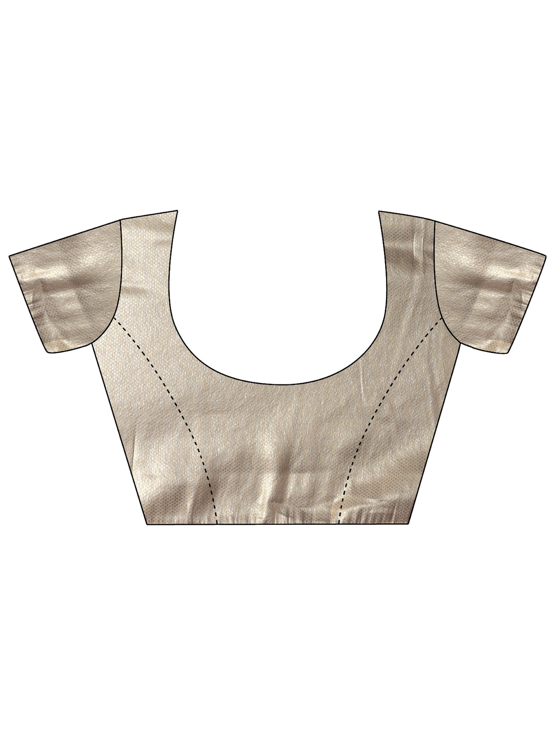  Gold Woven Design Silk Blend Sarees With Unstitched Blouse Piece 