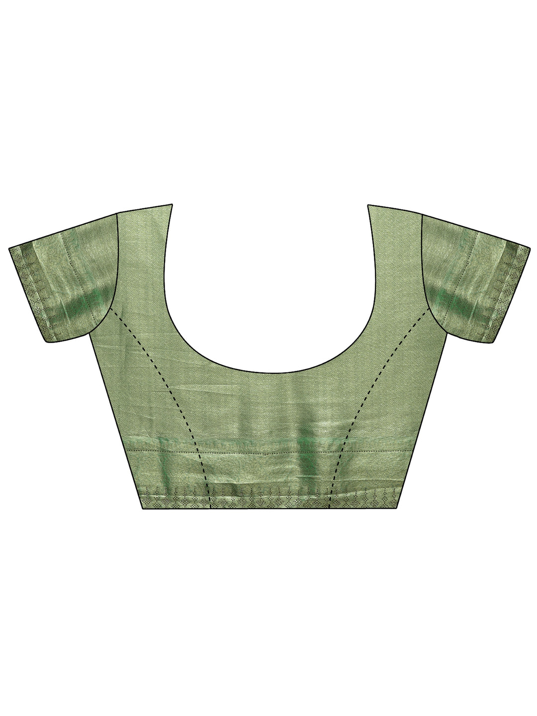  Green Woven Design Silk Blend Sarees With Unstitched Blouse Piece 