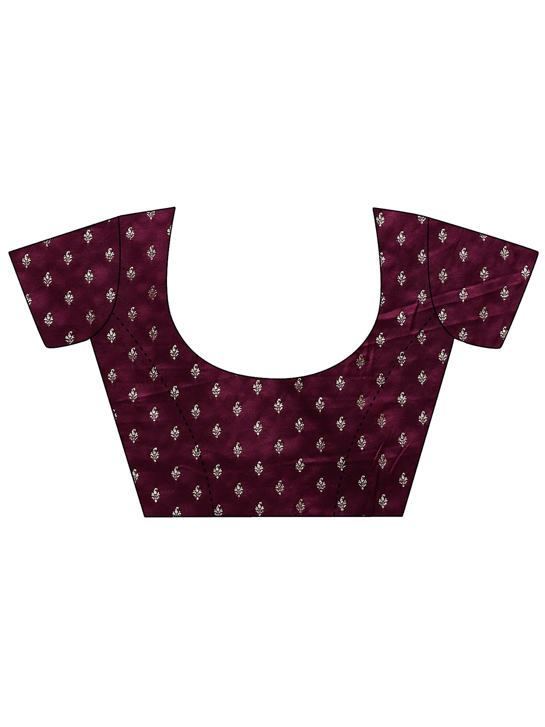  Burgundy Woven Design Silk Blend Sarees With Unstitched Blouse Piece 