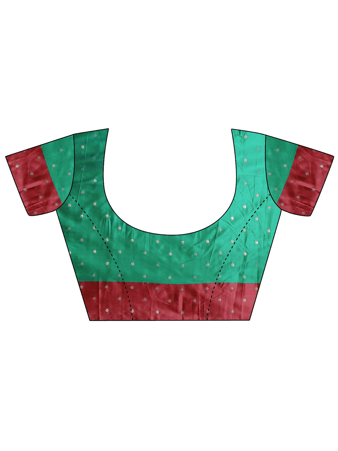  Green Woven Design Silk Blend Sarees With Unstitched Blouse Piece 