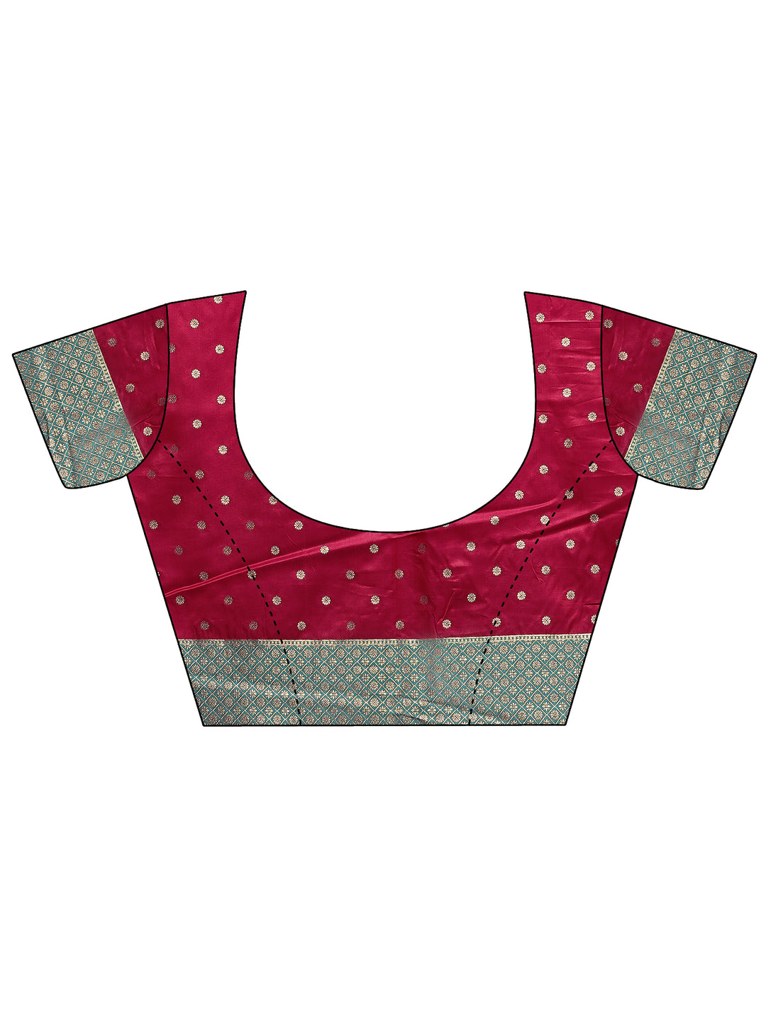  Red Woven Design Silk Blend Sarees With Unstitched Blouse Piece 