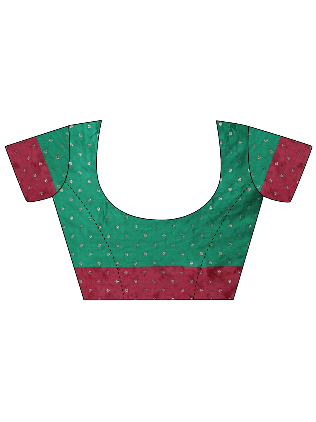  Green Woven Design Silk Blend Sarees With Unstitched Blouse Piece 