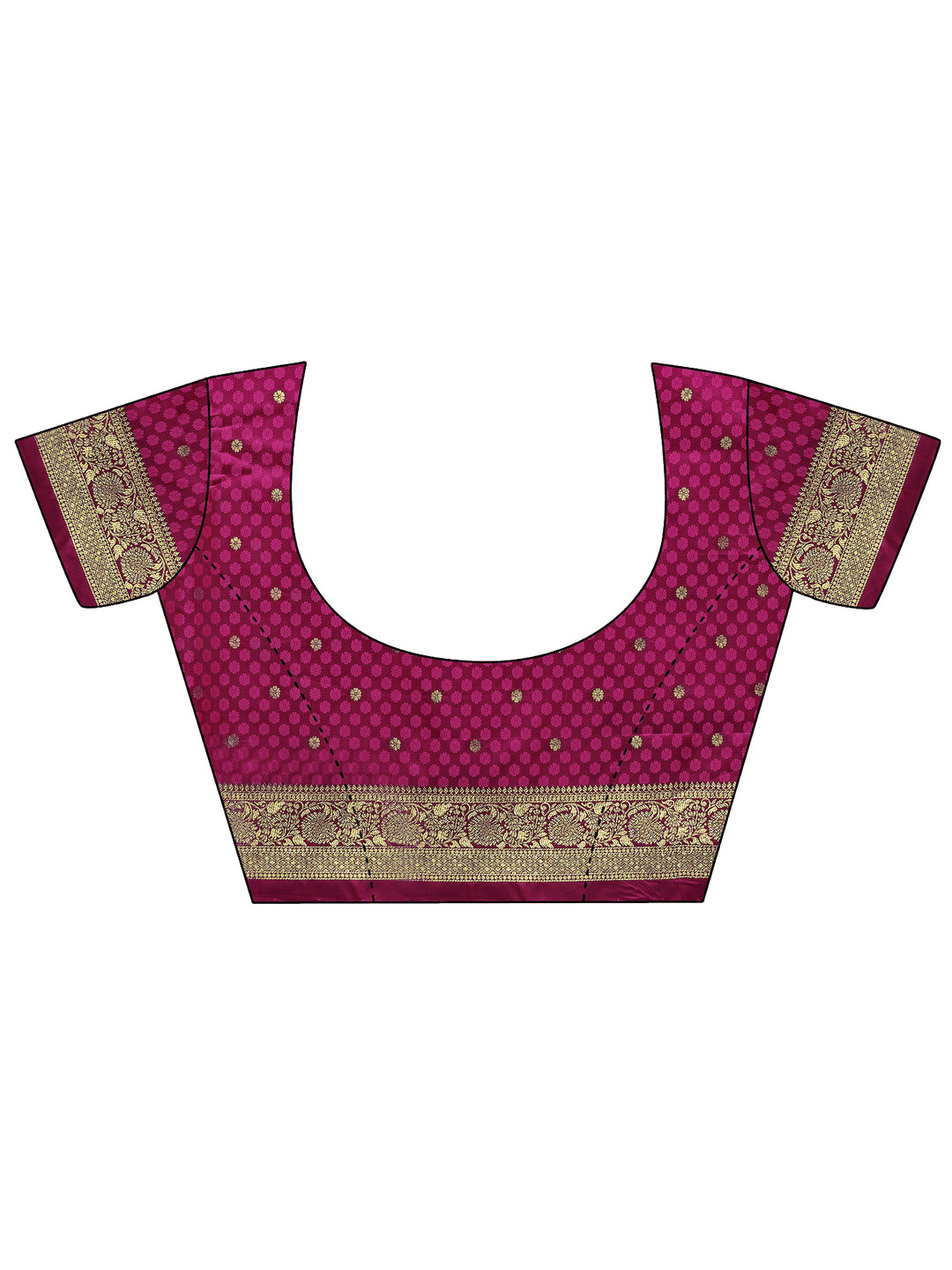  Pink Woven Design Silk Blend Sarees With Unstitched Blouse Piece 