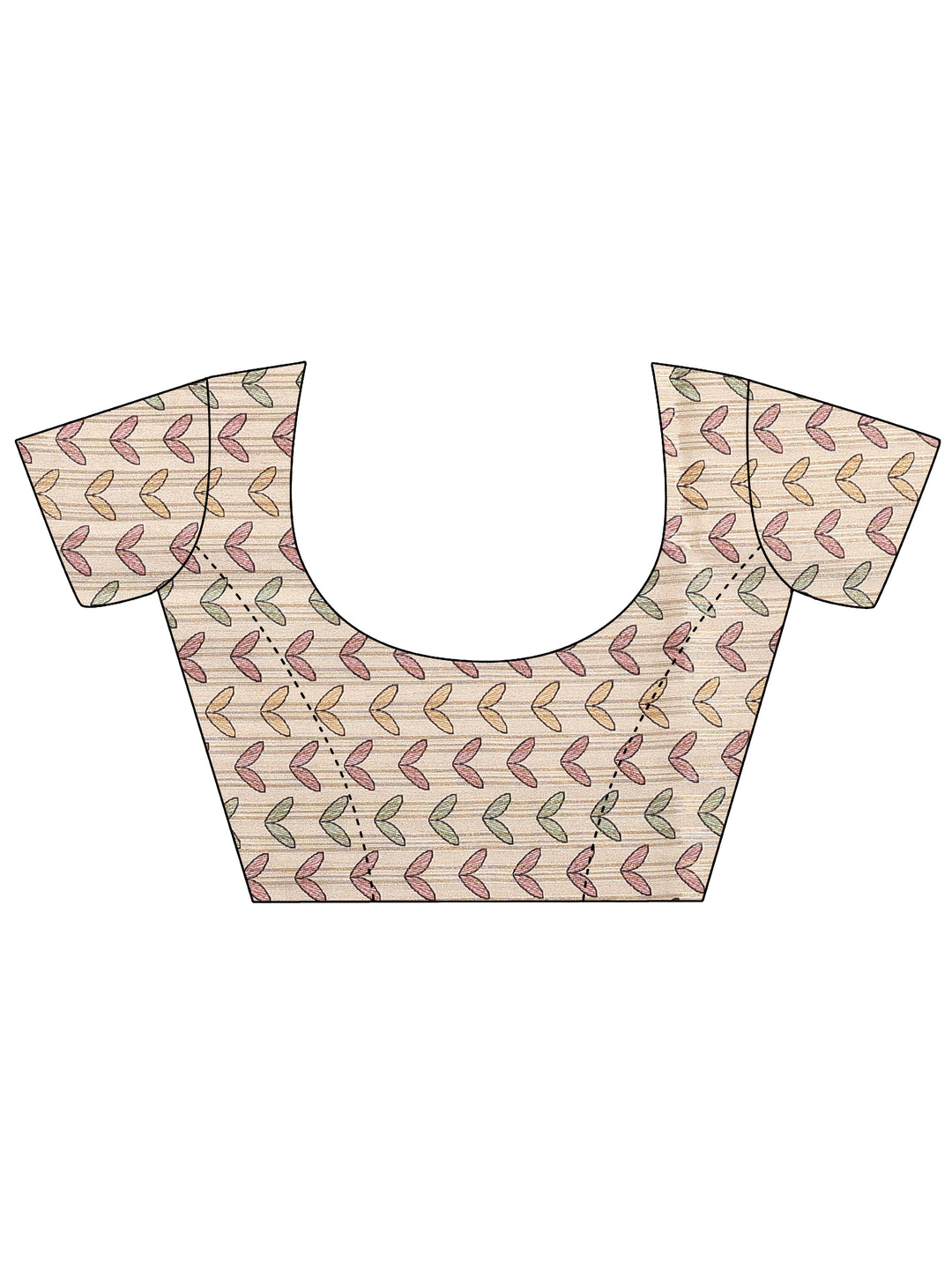  Mauve Printed Silk Blend Saree With Unstitched Blouse Piece 