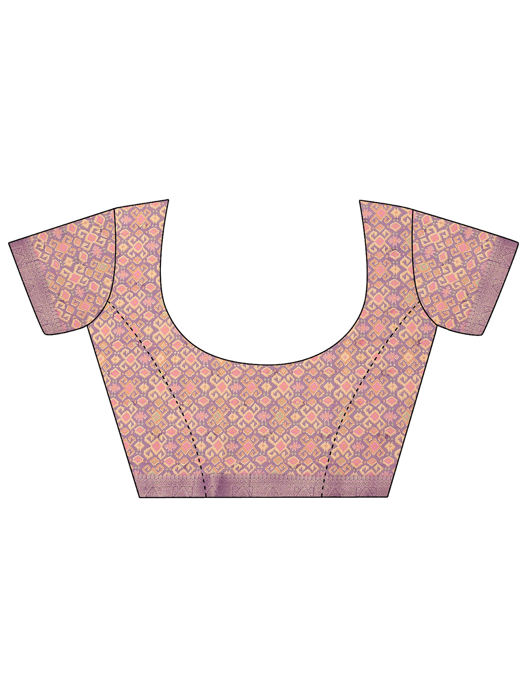  Purple Woven Design Silk Blend Saree With Unstitched Blouse Piece 