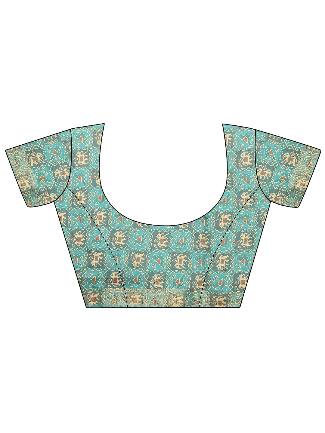  Green Woven Design Silk Blend Saree With Unstitched Blouse Piece 