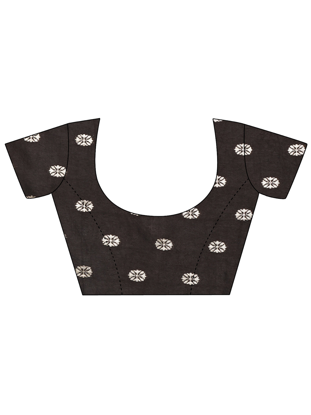  Beige Printed Silk Blend Saree With Unstitched Blouse Piece 