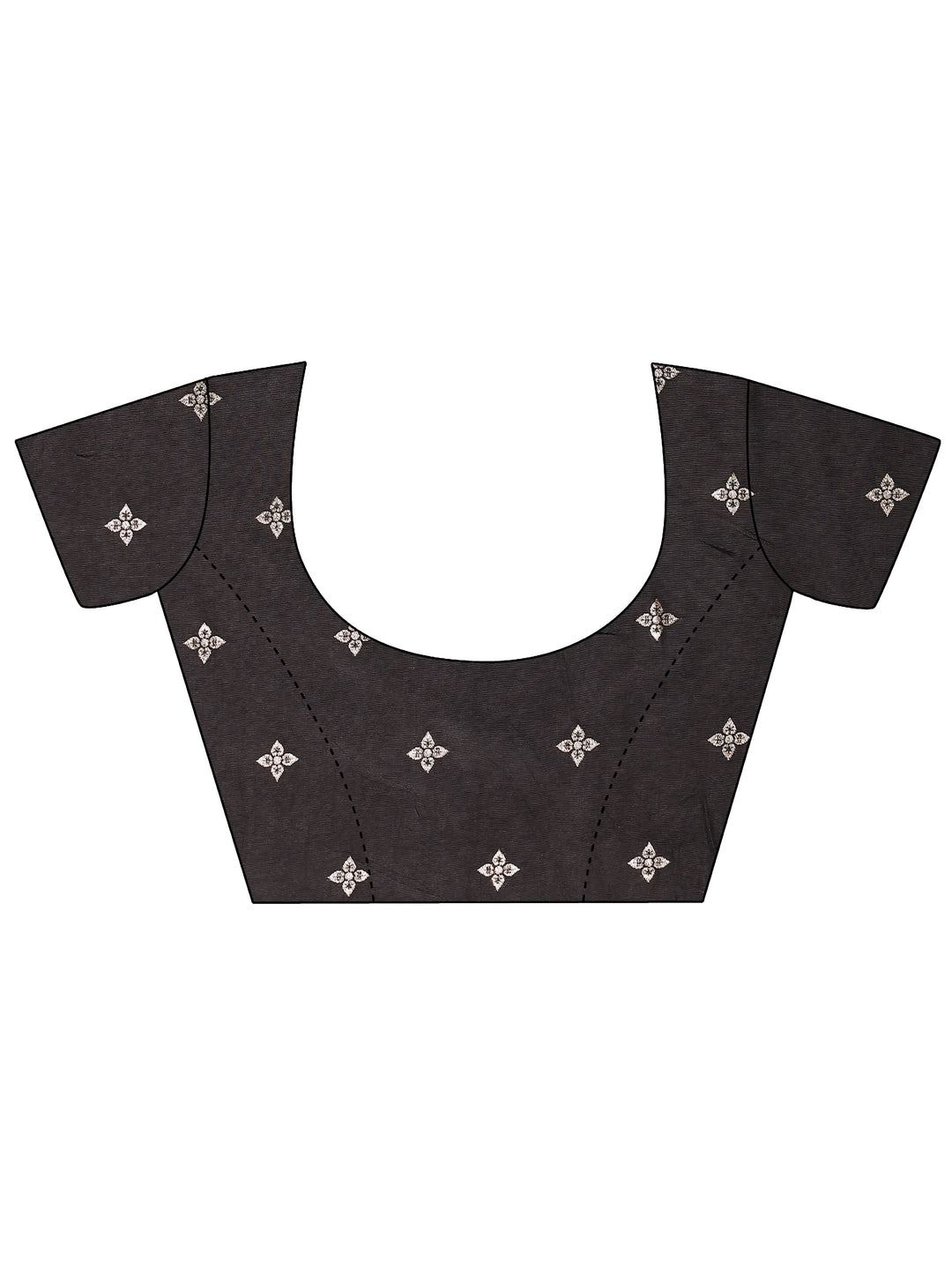  Beige Printed Silk Blend Saree With Unstitched Blouse Piece 