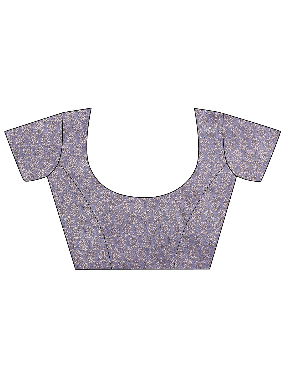  Multi Printed Silk Blend Saree With Unstitched Blouse Piece 